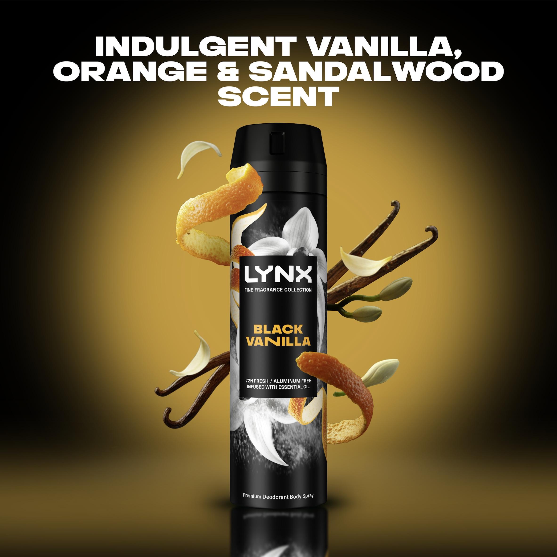 Lynx 200ml Fine Fragrance Collection Black Vanilla Premium Body Spray thumbnail 2