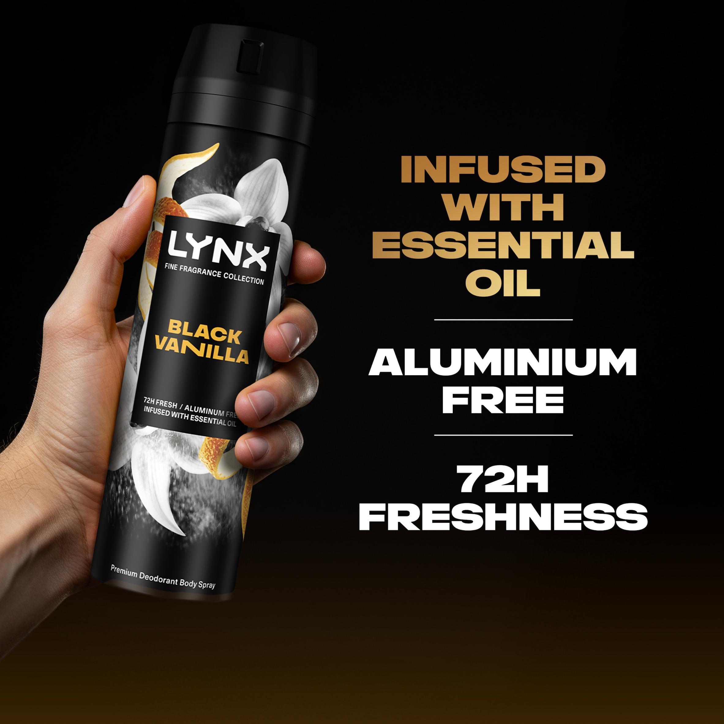 Lynx 200ml Fine Fragrance Collection Black Vanilla Premium Body Spray thumbnail 3