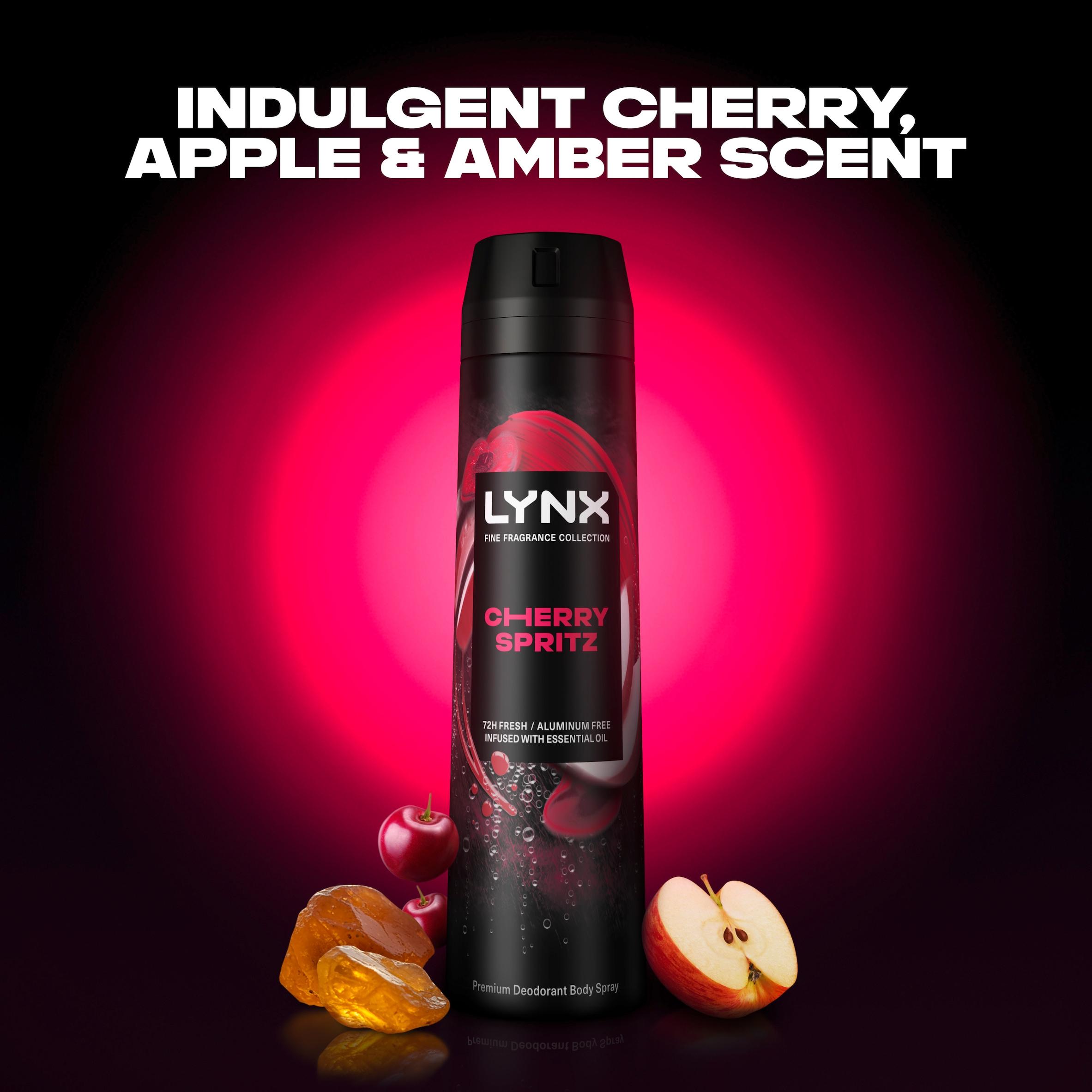 Lynx 200ml Fine Fragrance Collection Cherry Spritz Premium Body Spray thumbnail 2