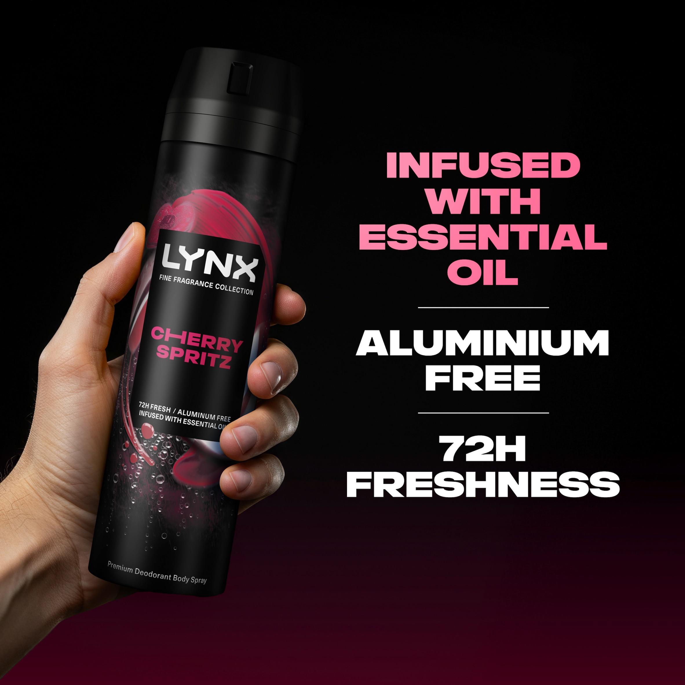 Lynx 200ml Fine Fragrance Collection Cherry Spritz Premium Body Spray thumbnail 3