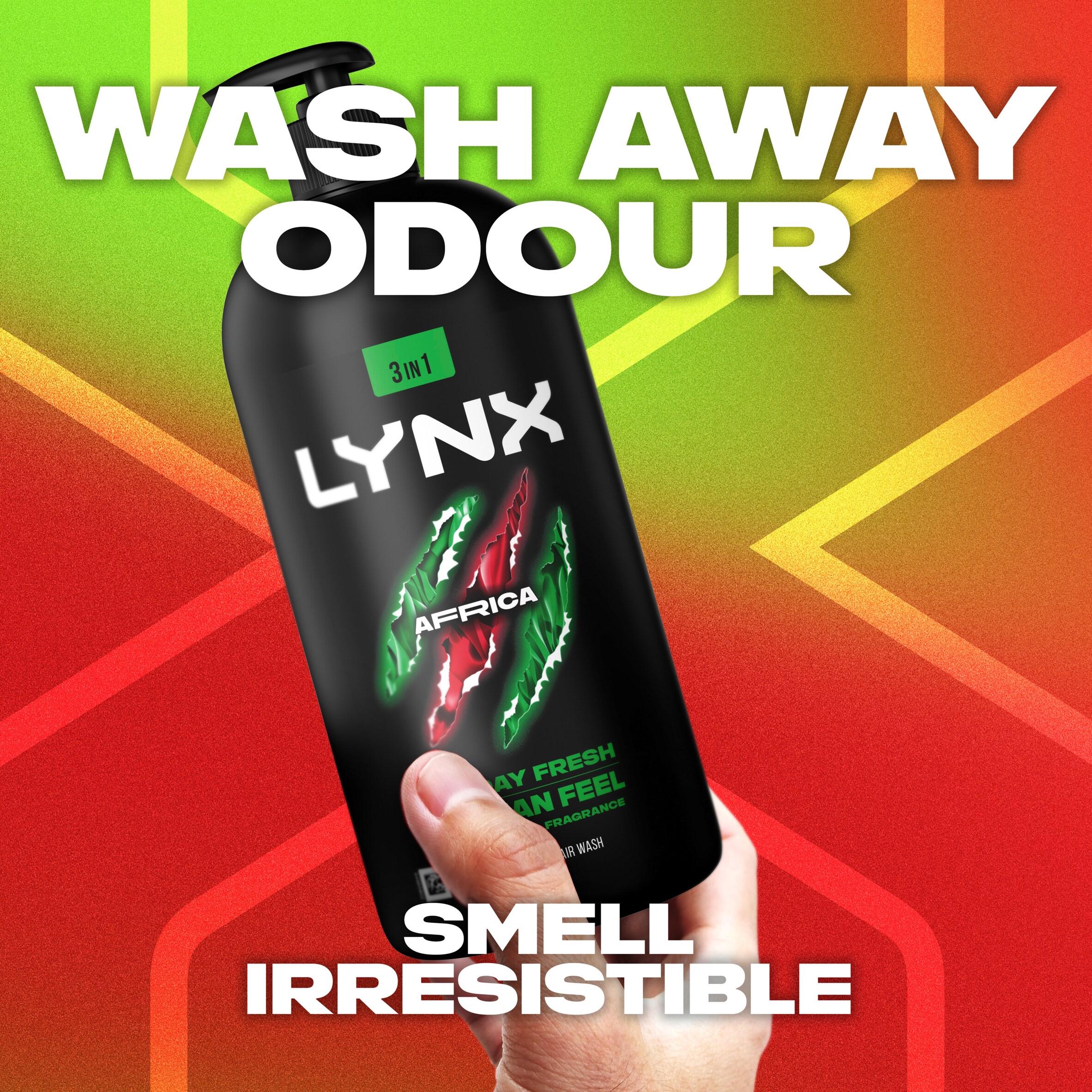 Lynx 900ml 3 in 1 Africa Body Wash thumbnail 3