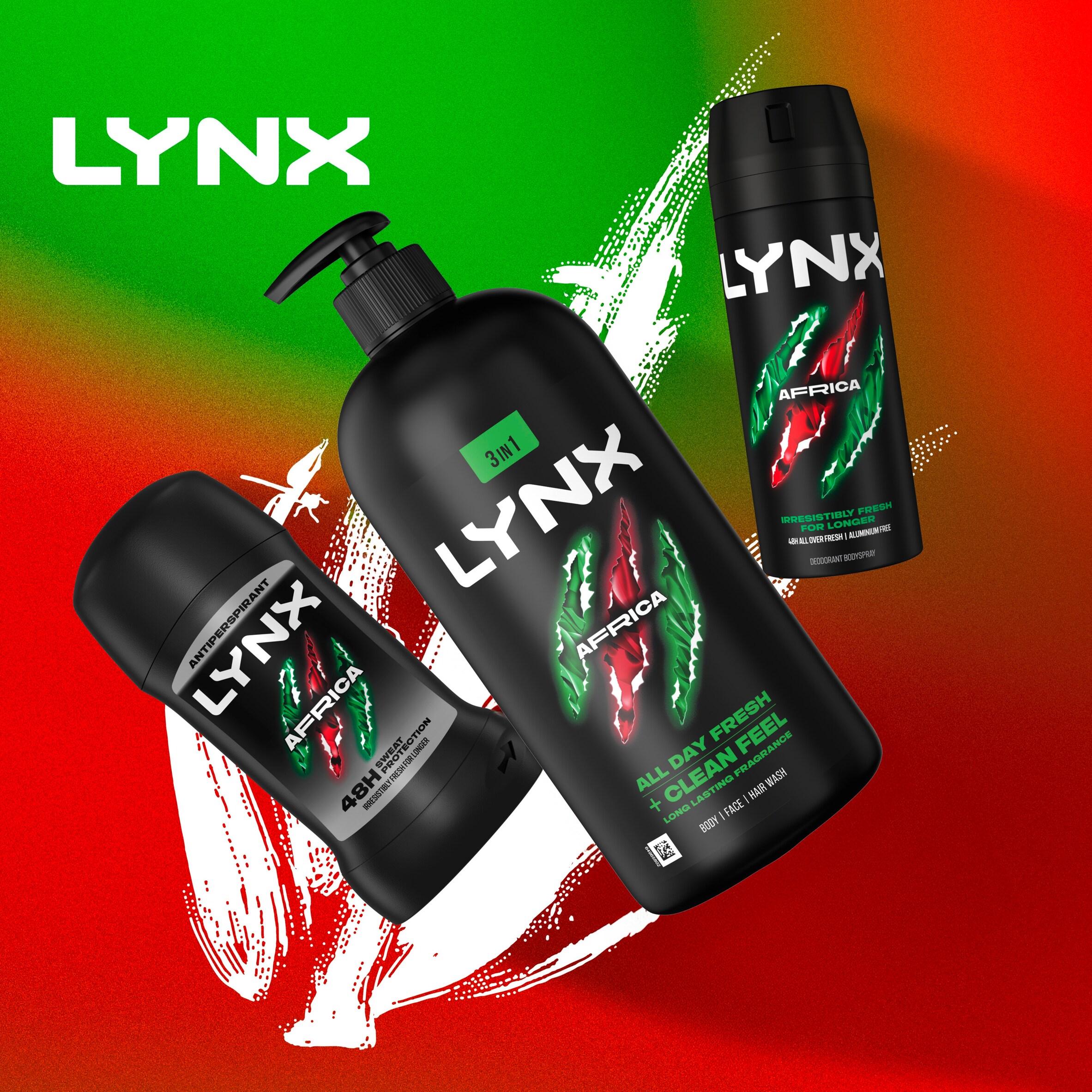Lynx 900ml 3 in 1 Africa Body Wash thumbnail 5