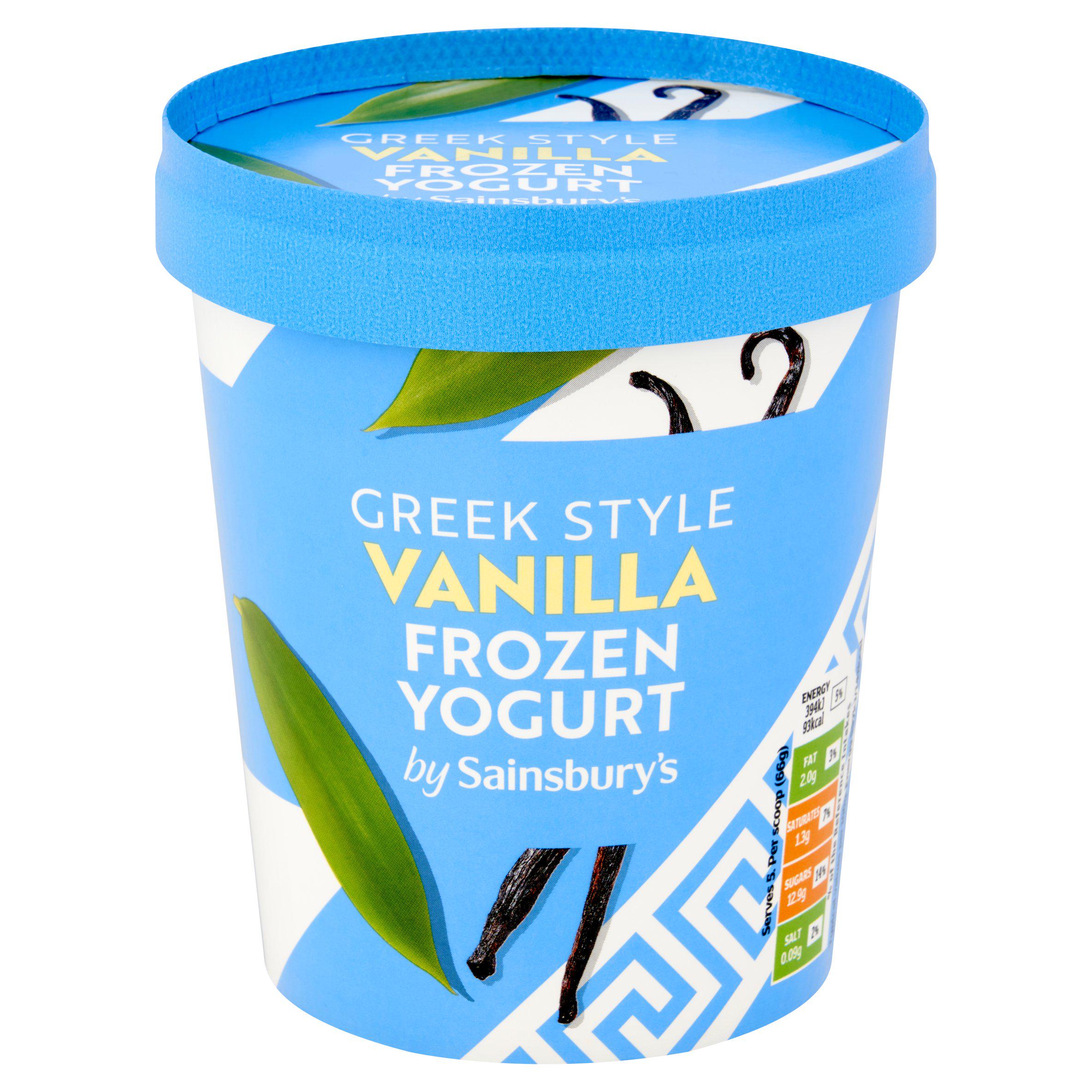 Sainsbury's 480ml Greek Style Vanilla Frozen Yogurt