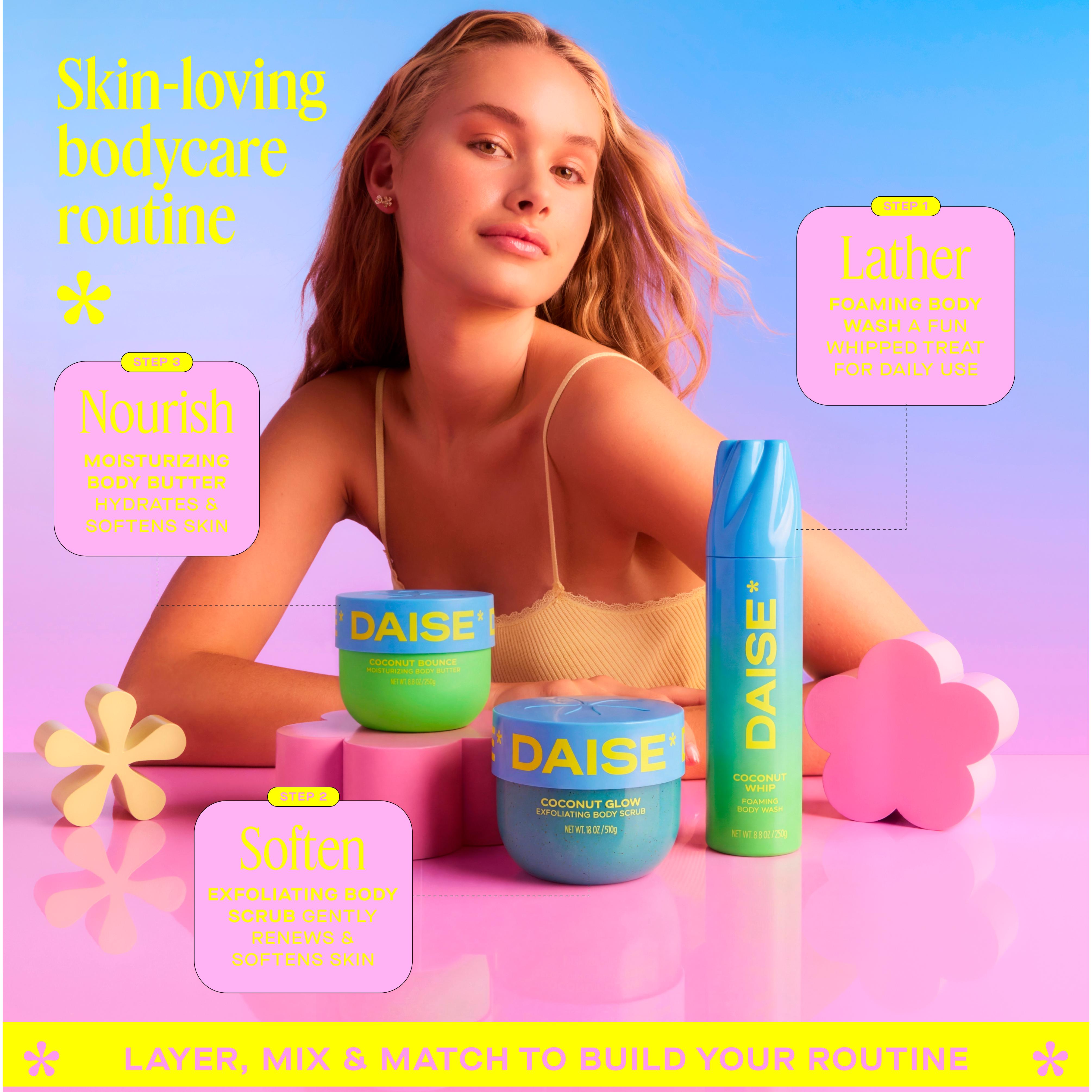 Daise 510g Coconut Glow Exfoliating Body Scrub thumbnail 5