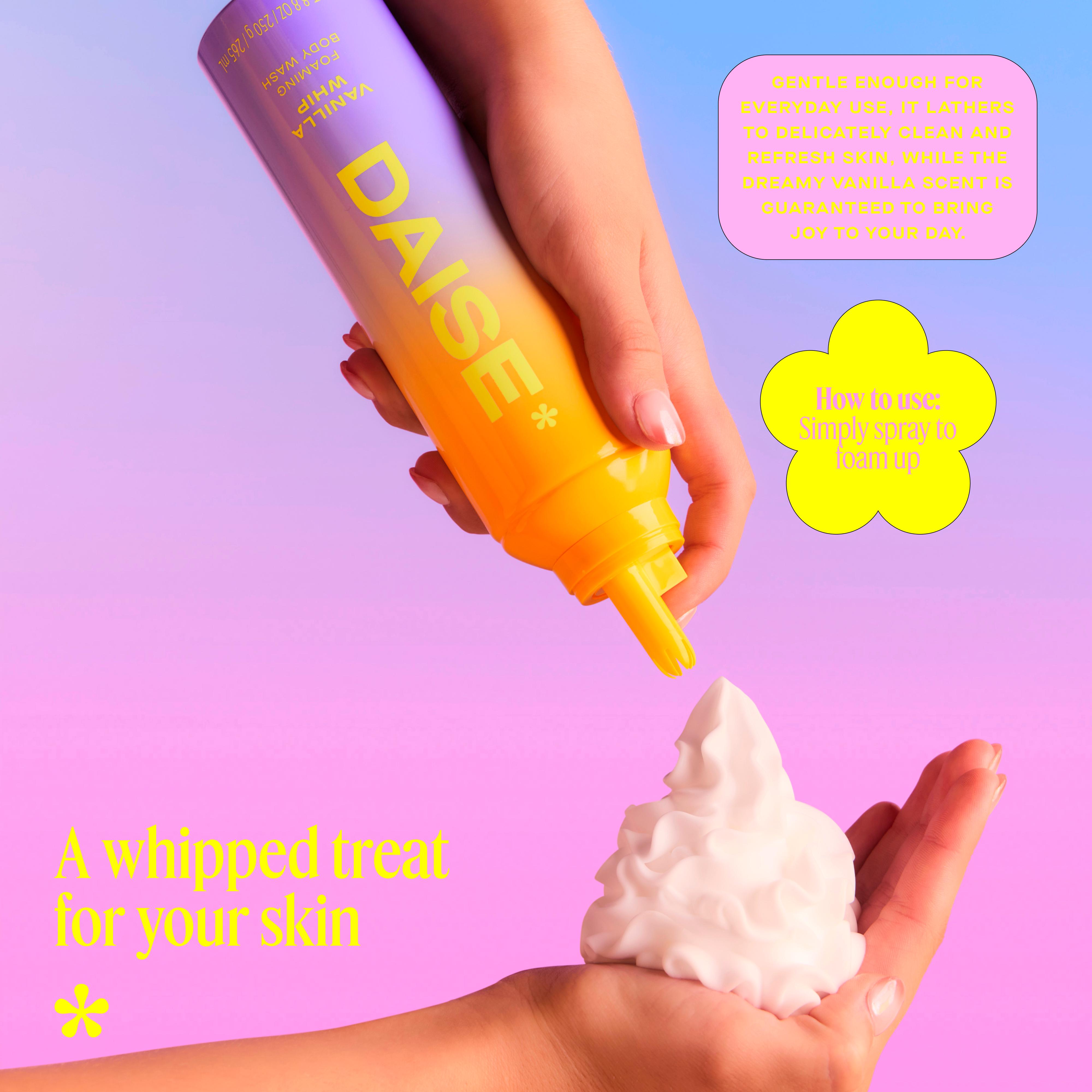 Daise 265ml Vanilla Whip Foaming Body Wash thumbnail 3