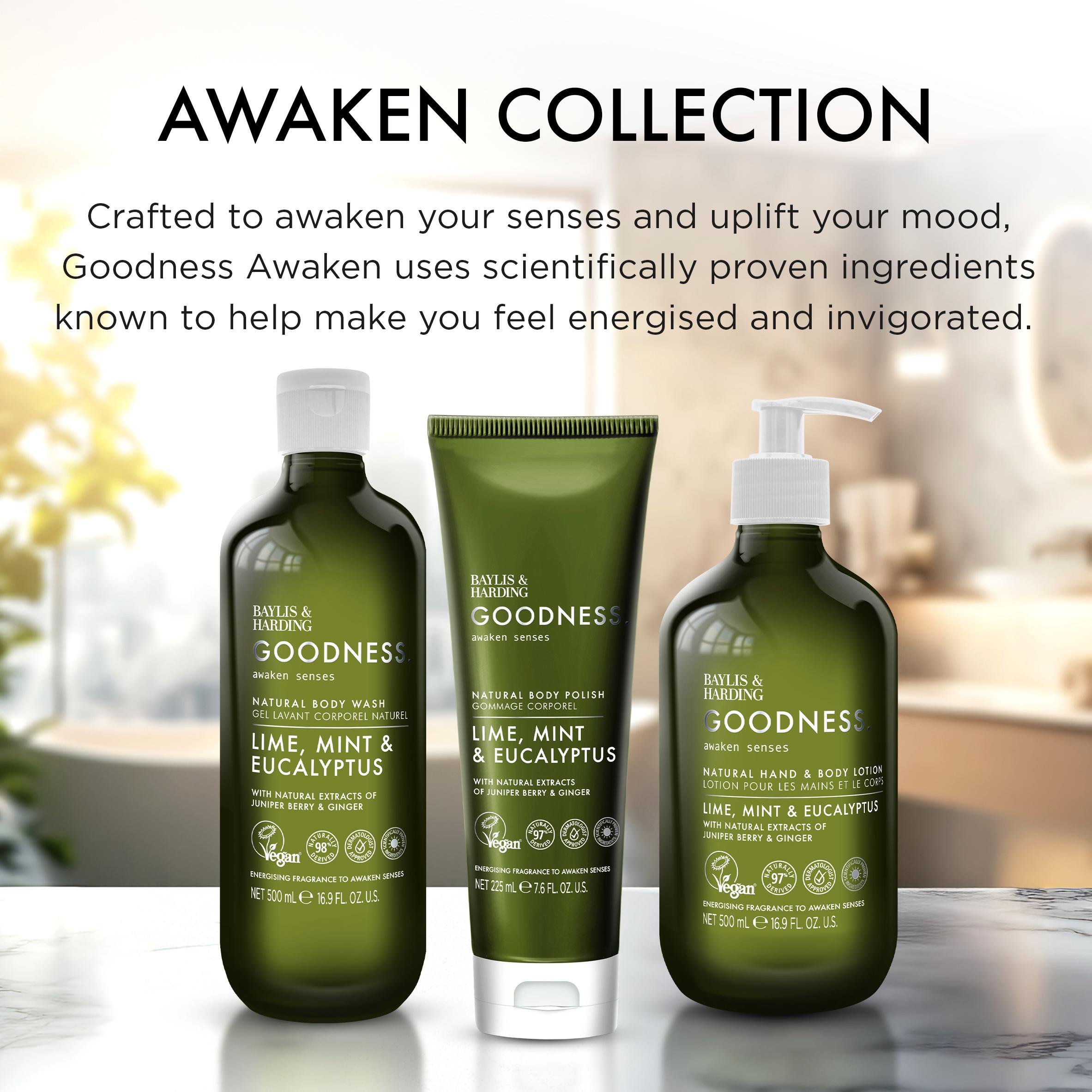 Baylis & Harding 500ml Goodness Awaken Lime, Mint & Eucalyptus Body Wash thumbnail 3