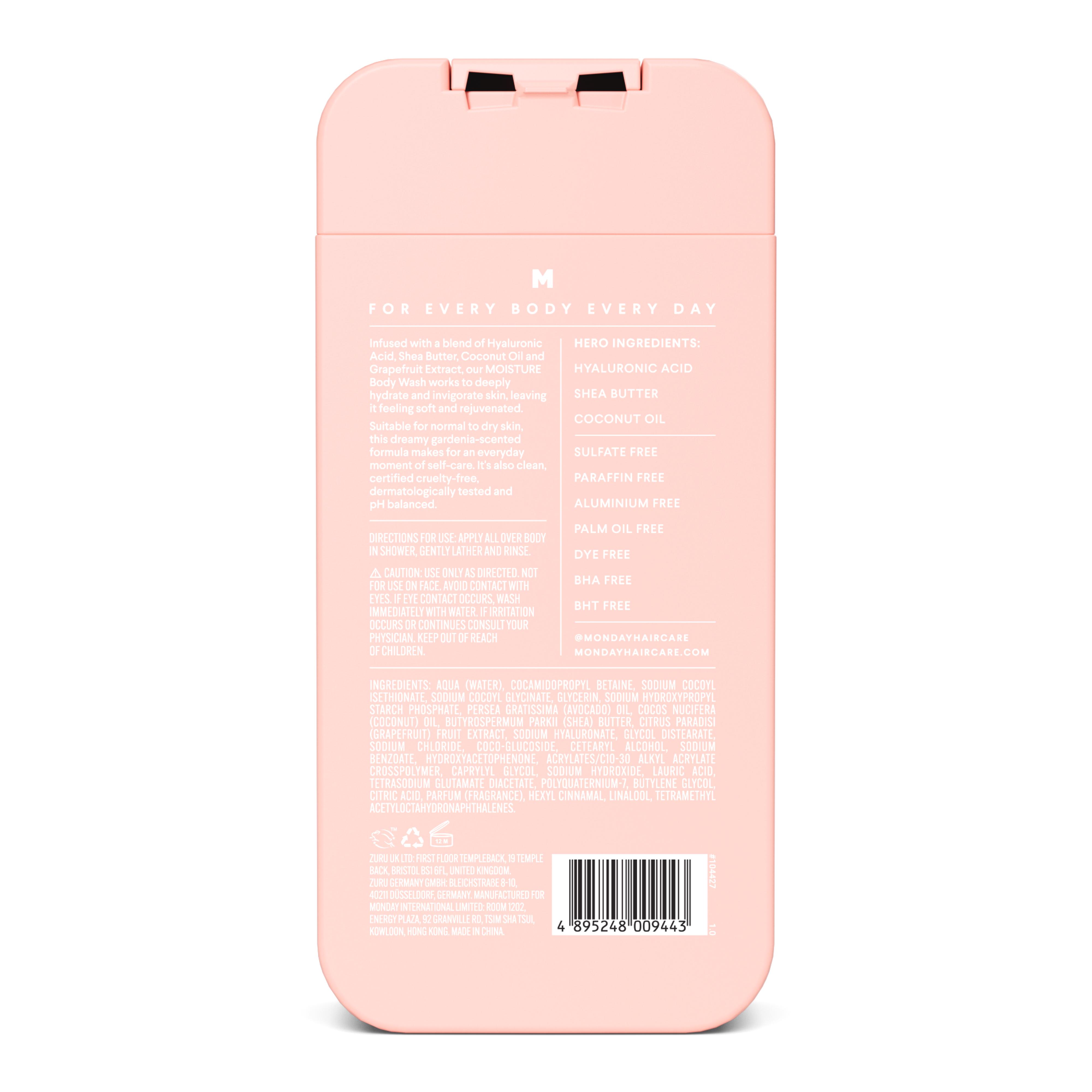 Monday Haircare 500ml Fresh Gardenia Moisture Body Wash thumbnail 2