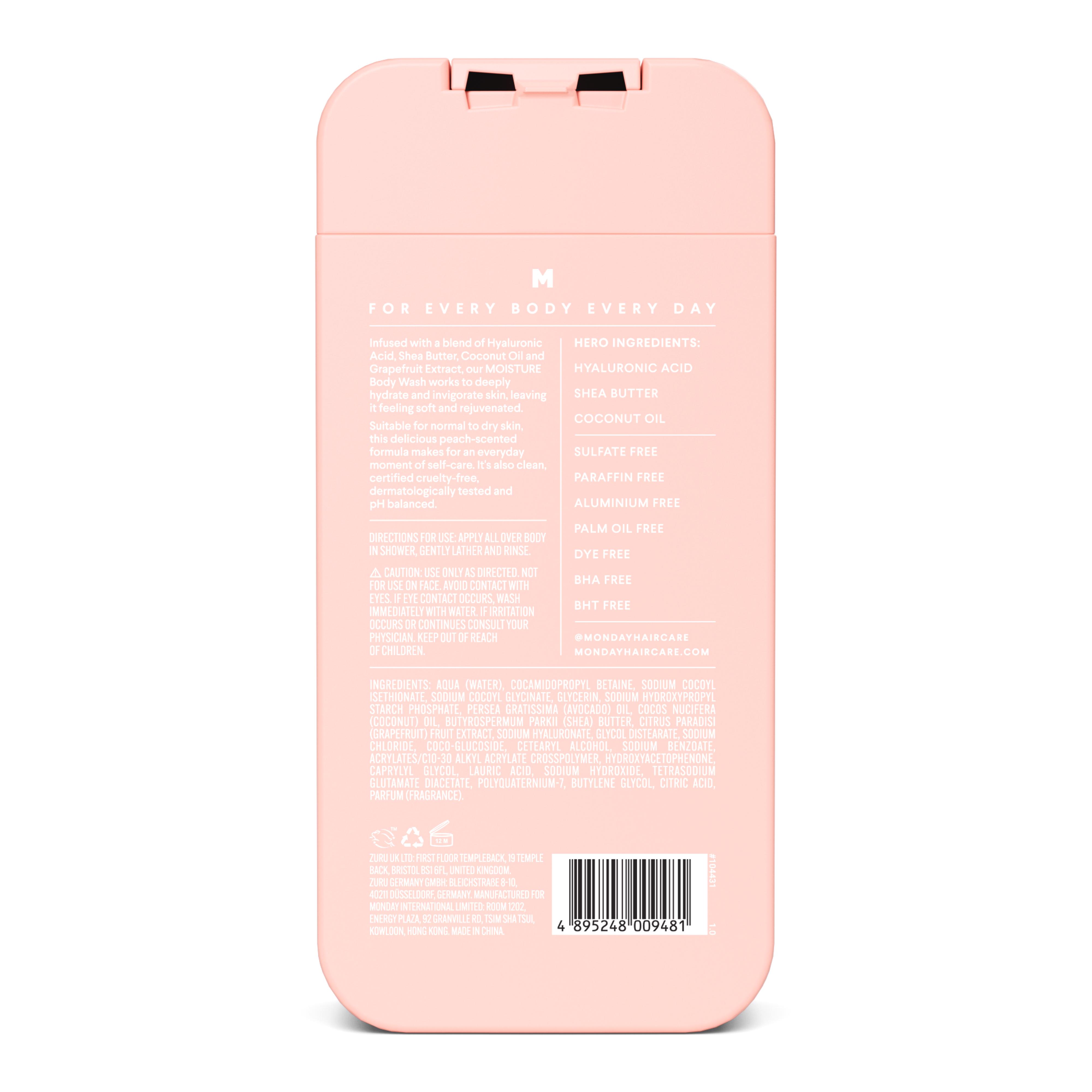 Monday Haircare 500ml Peaches & Cream Moisture Body Wash thumbnail 2