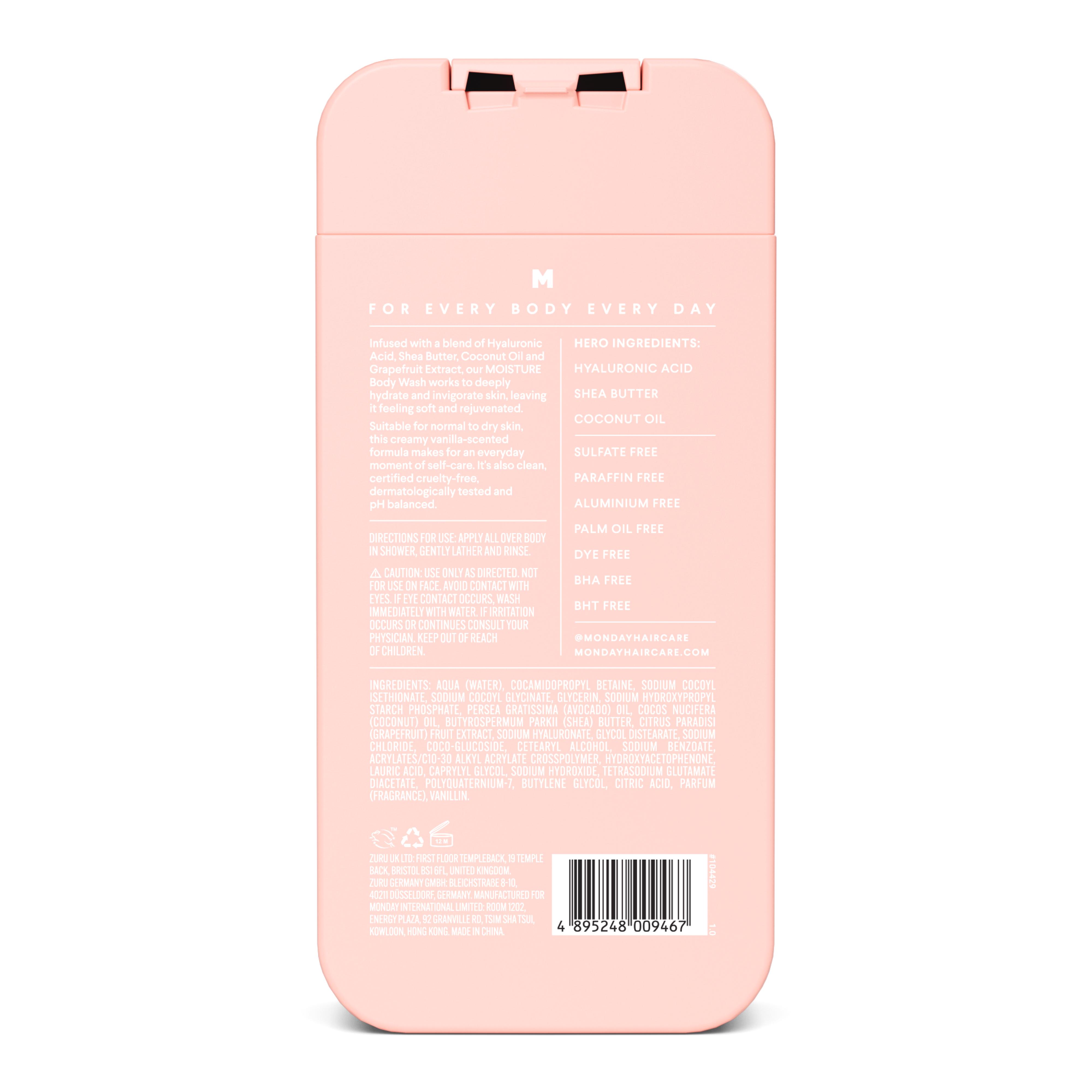 Monday Haircare 500ml Vanilla Glaze Moisture Body Wash thumbnail 2