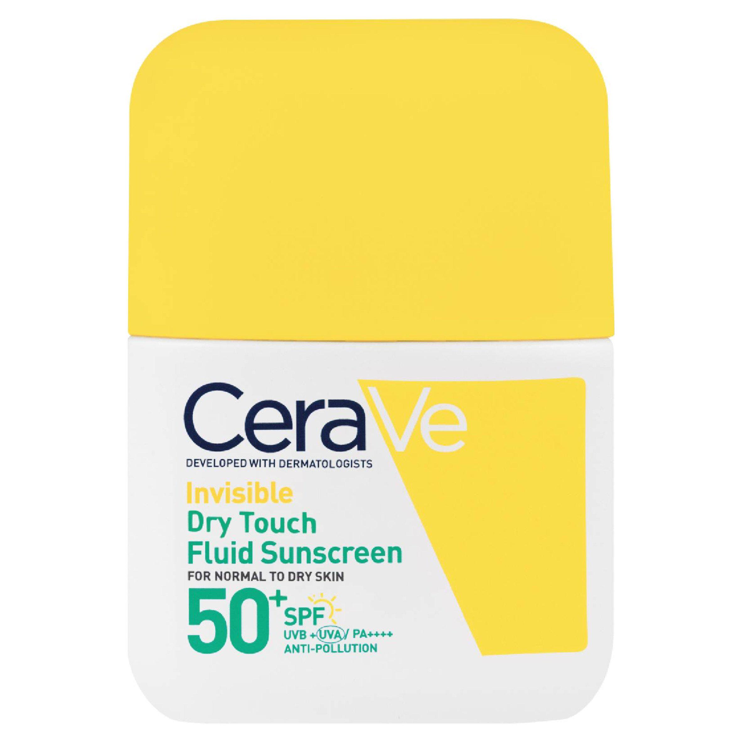 CeraVe 50ml Invisible Dry SPF 50+ Touch Fluid Sunscreen