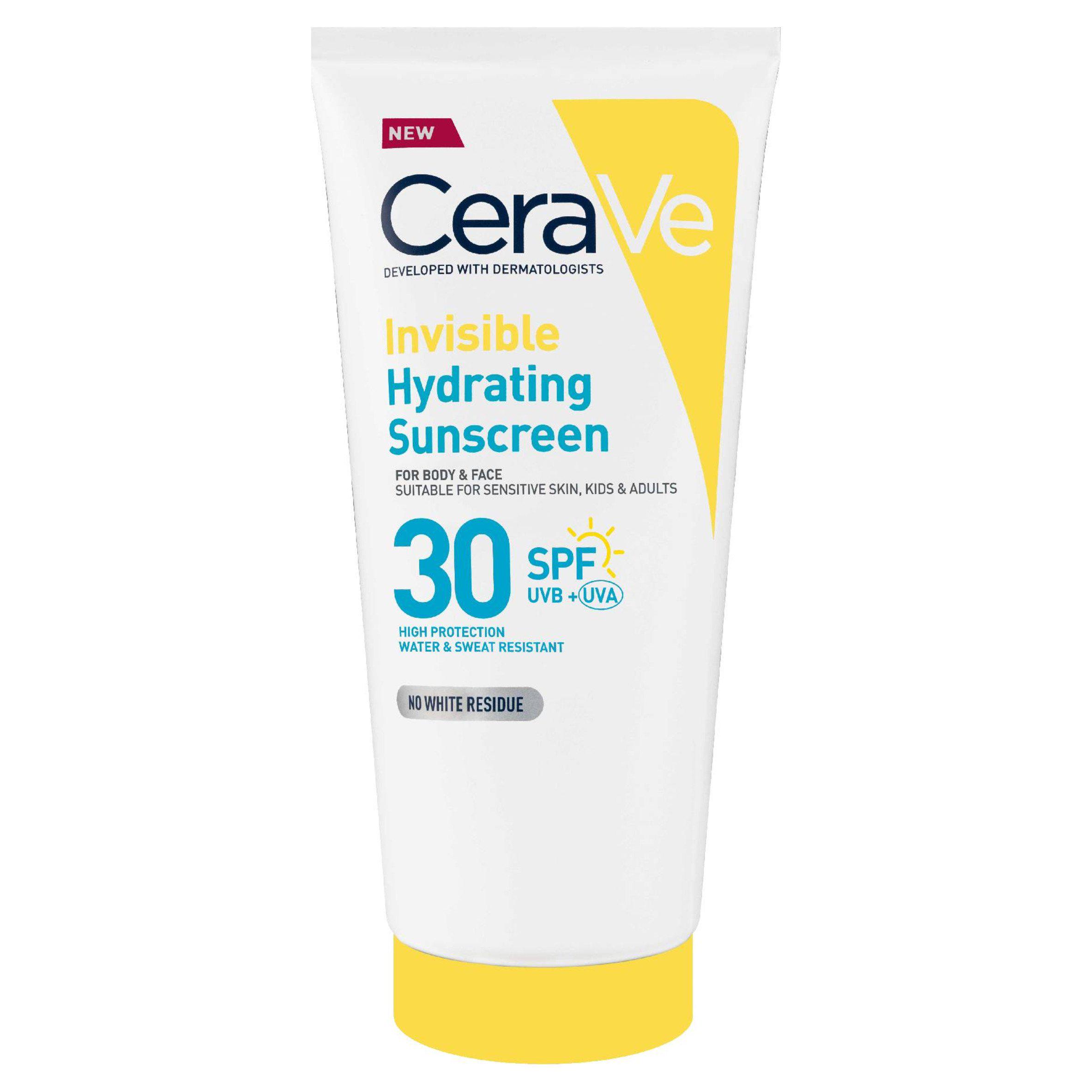 CeraVe 177ml Invisible Hydrating SPF 30 Sunscreen