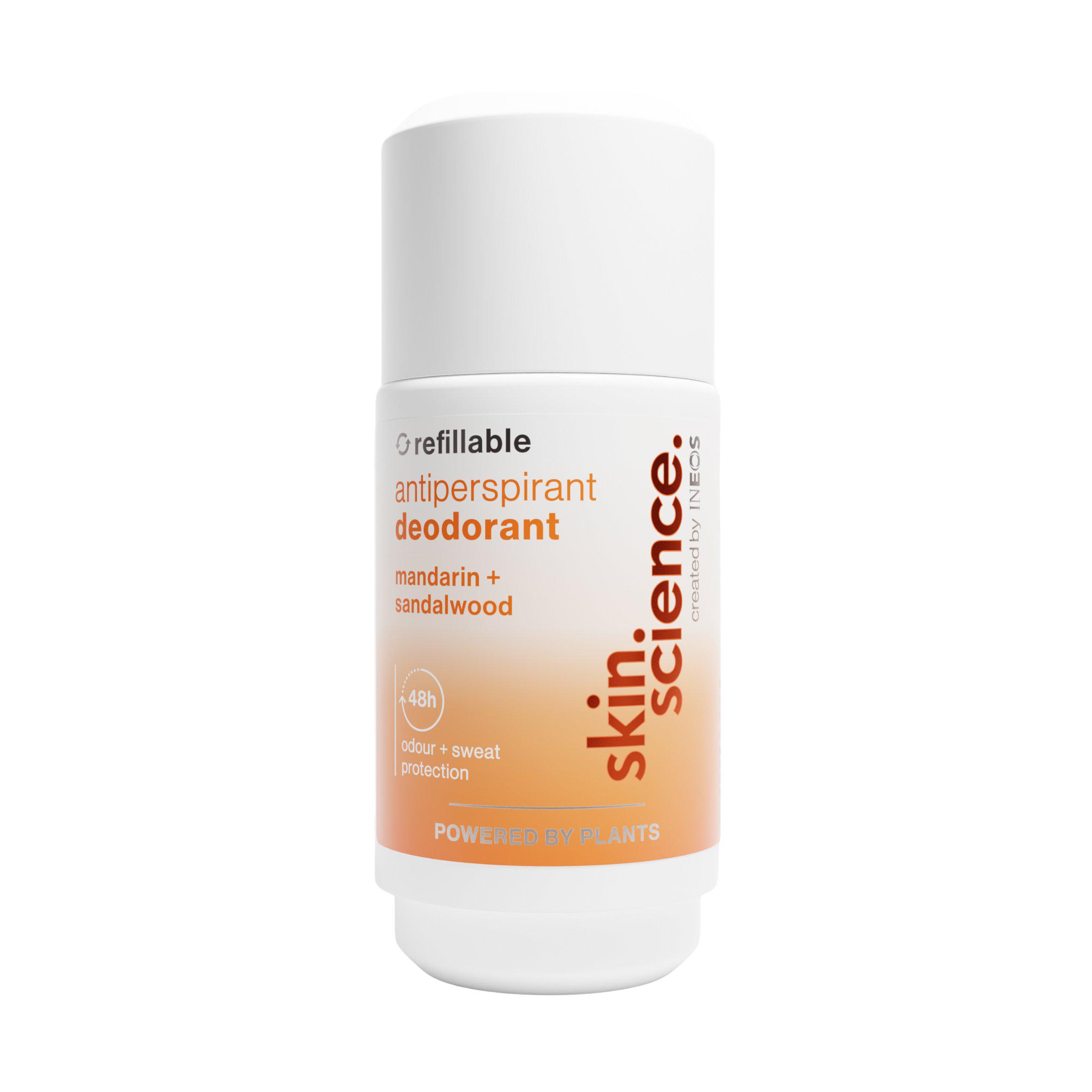 Ineos 50ml Skin Science Mandarin + Sandalwood Antiperspirant Roll On Deodorant