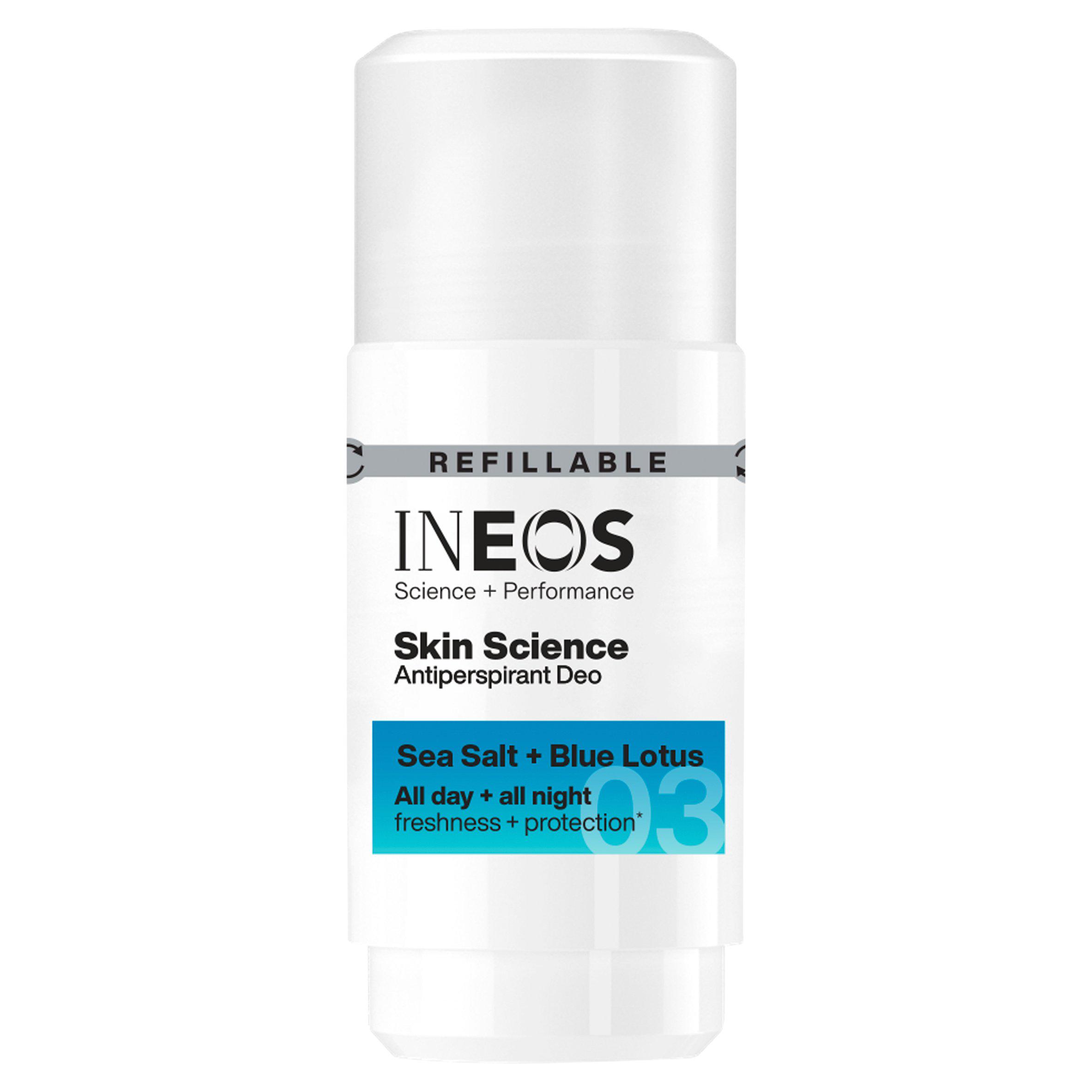Ineos 50ml Skin Science Sea Salt + Blue Lotus Antiperspirant Roll On Deodorant