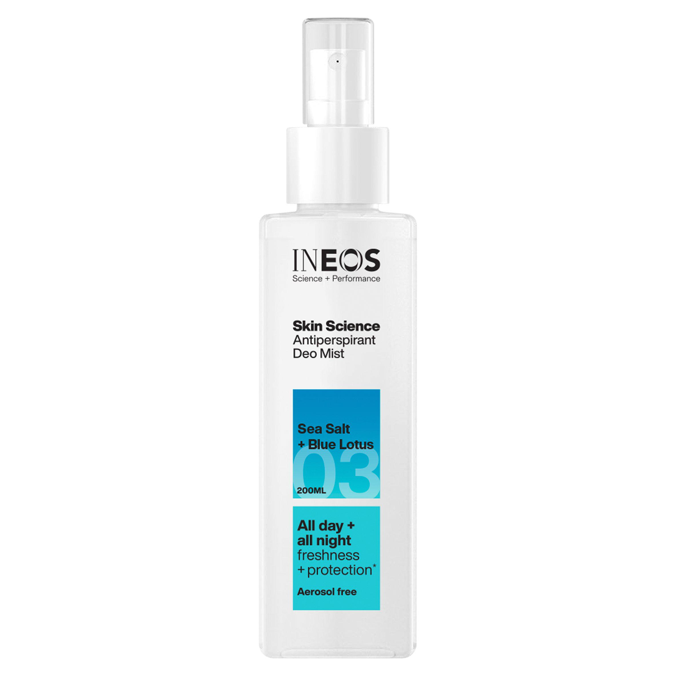 Ineos 200ml Skin Science Sea Salt + Blue Lotus Antiperspirant Deodorant Mist