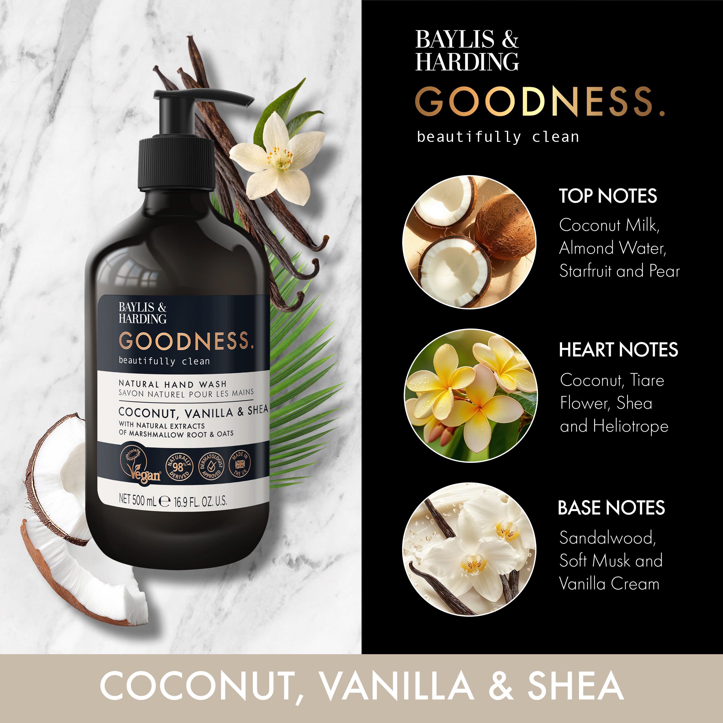 Baylis & Harding 500ml Goodness Coconut, Vanilla & Shea Hand Wash thumbnail 4