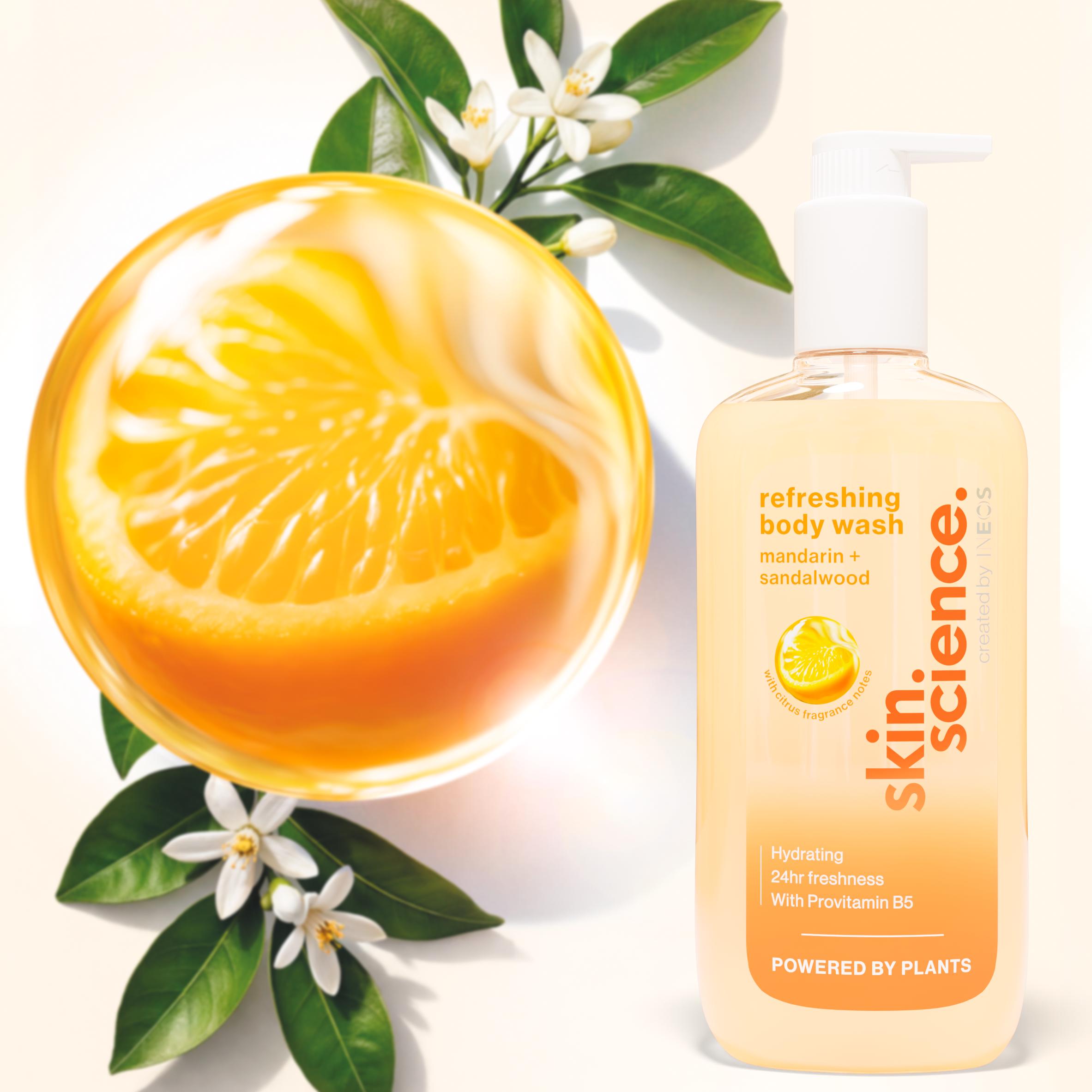 Ineos Skin Science 500ml Mandarin + Sandalwood Body Wash thumbnail 2