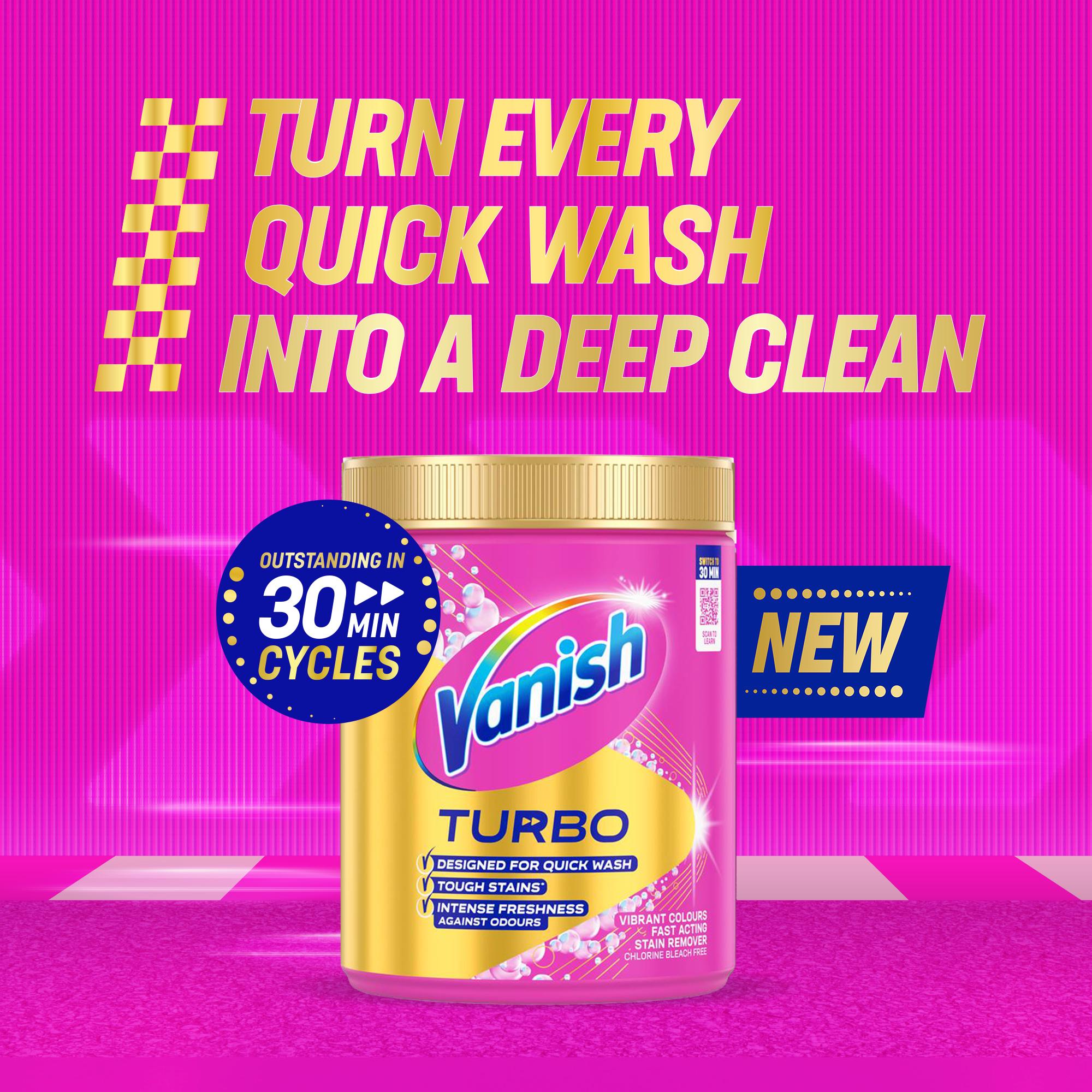 Vanish Turbo Fast Acting Stain Remover Powder 850g thumbnail 2