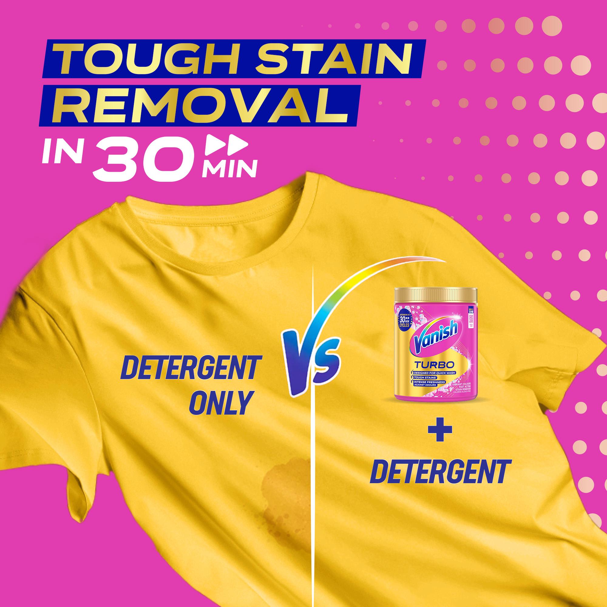 Vanish Turbo Fast Acting Stain Remover Powder 850g thumbnail 3