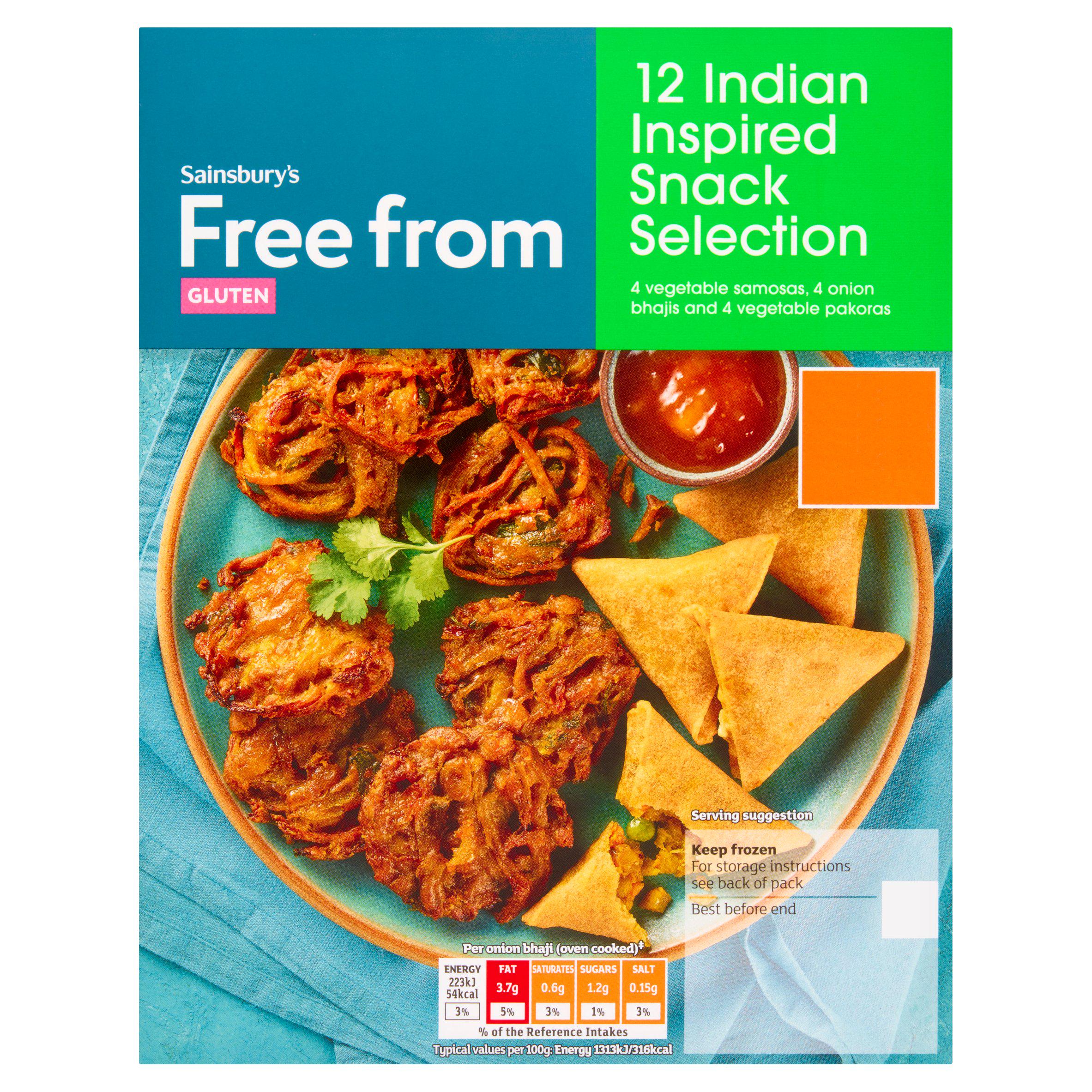 Sainsbury's Free From 12 x Indian Inspired Snack Selection 240g