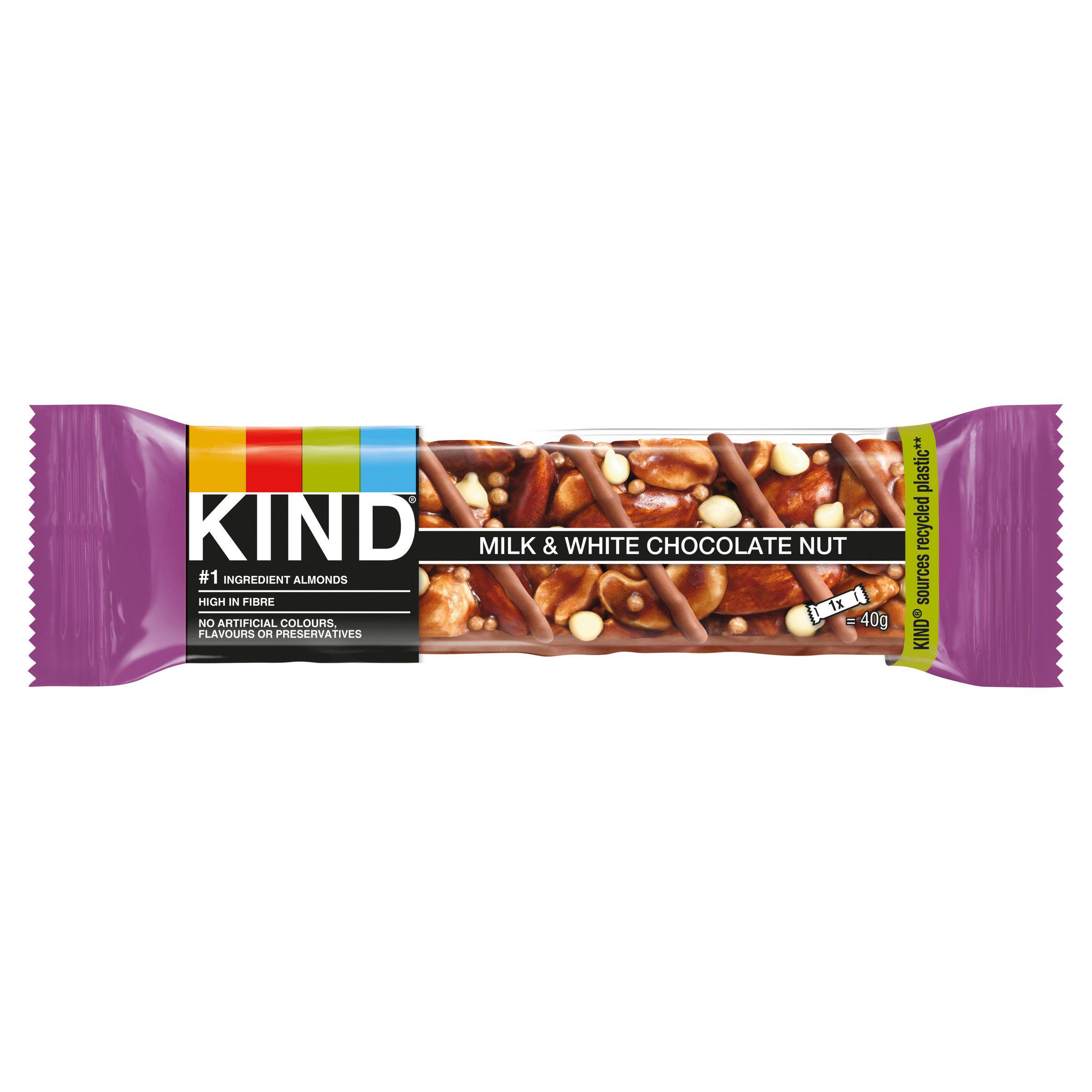 Kind 40g Milk & White Chocolate Nut