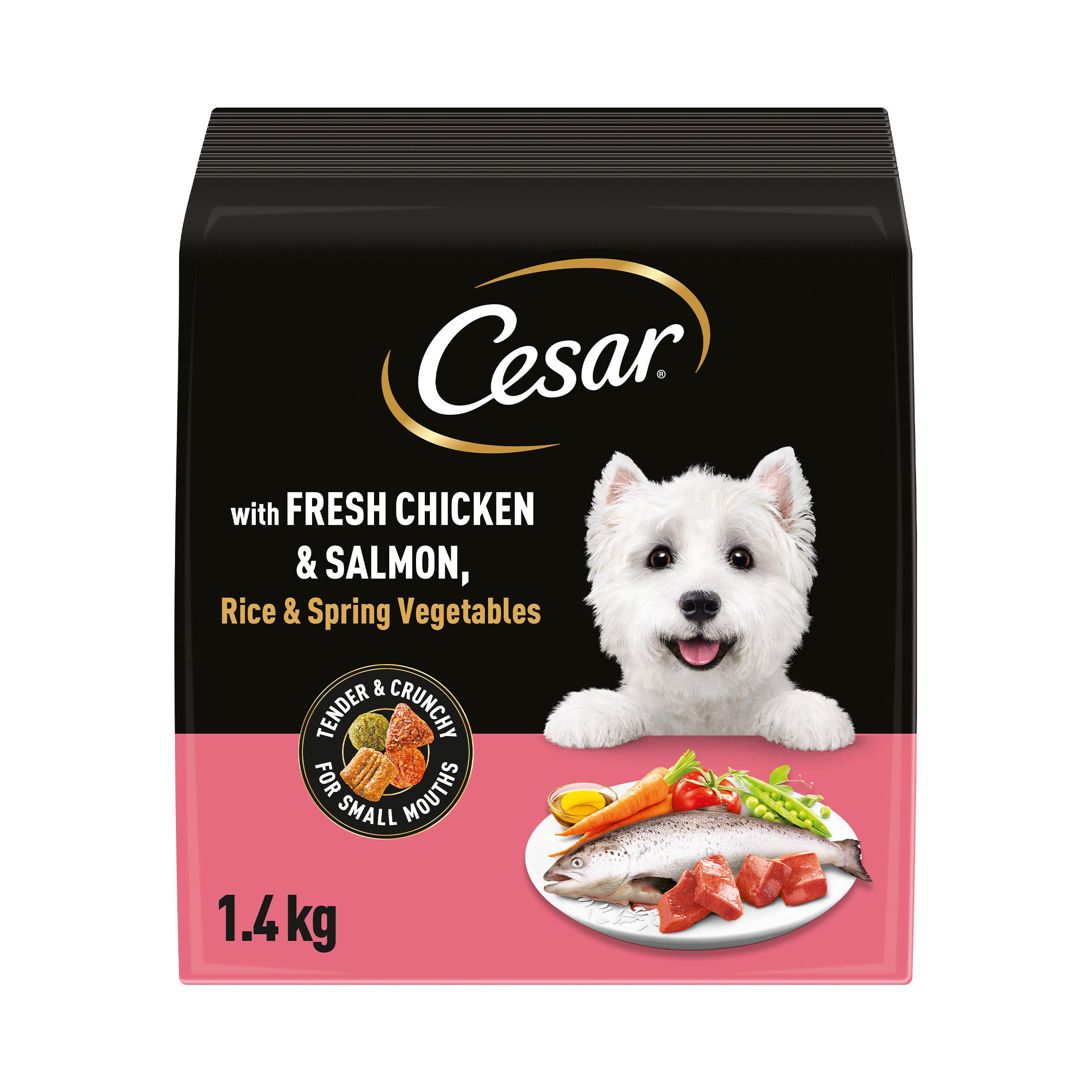 Cesar Adult Dry Dog Food Chicken, Salmon & Vegetables 1.4kg