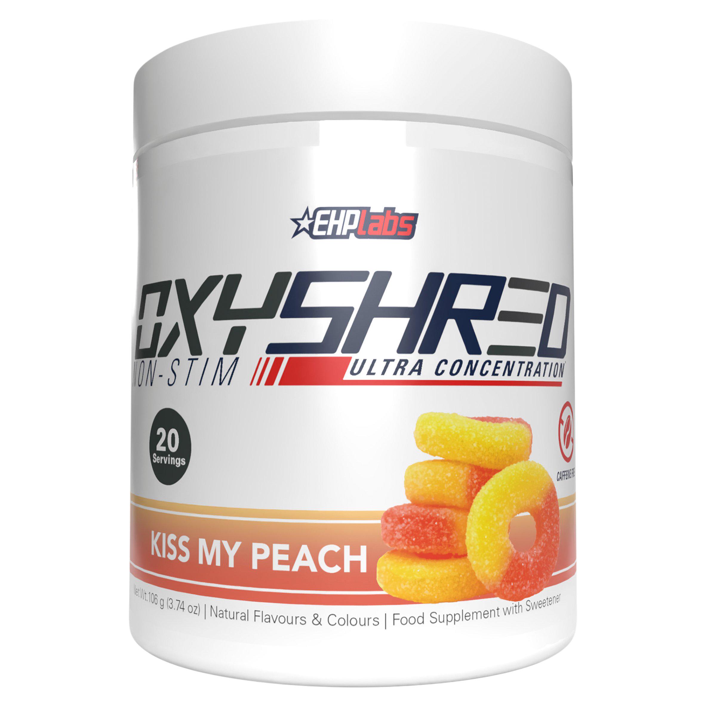 EHP Labs 106g Oxyshred Non Stim Ultra Concentration Kiss My Peach
