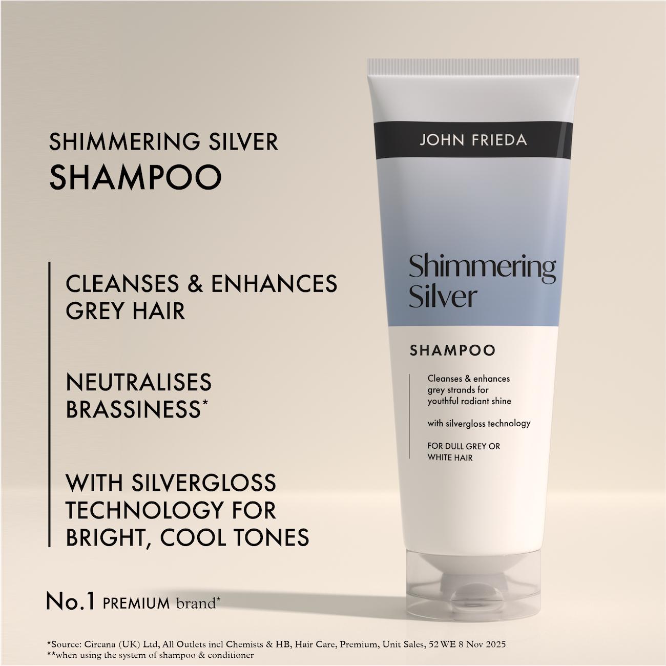 John Frieda 250ml Shimmering Silver Shampoo thumbnail 3