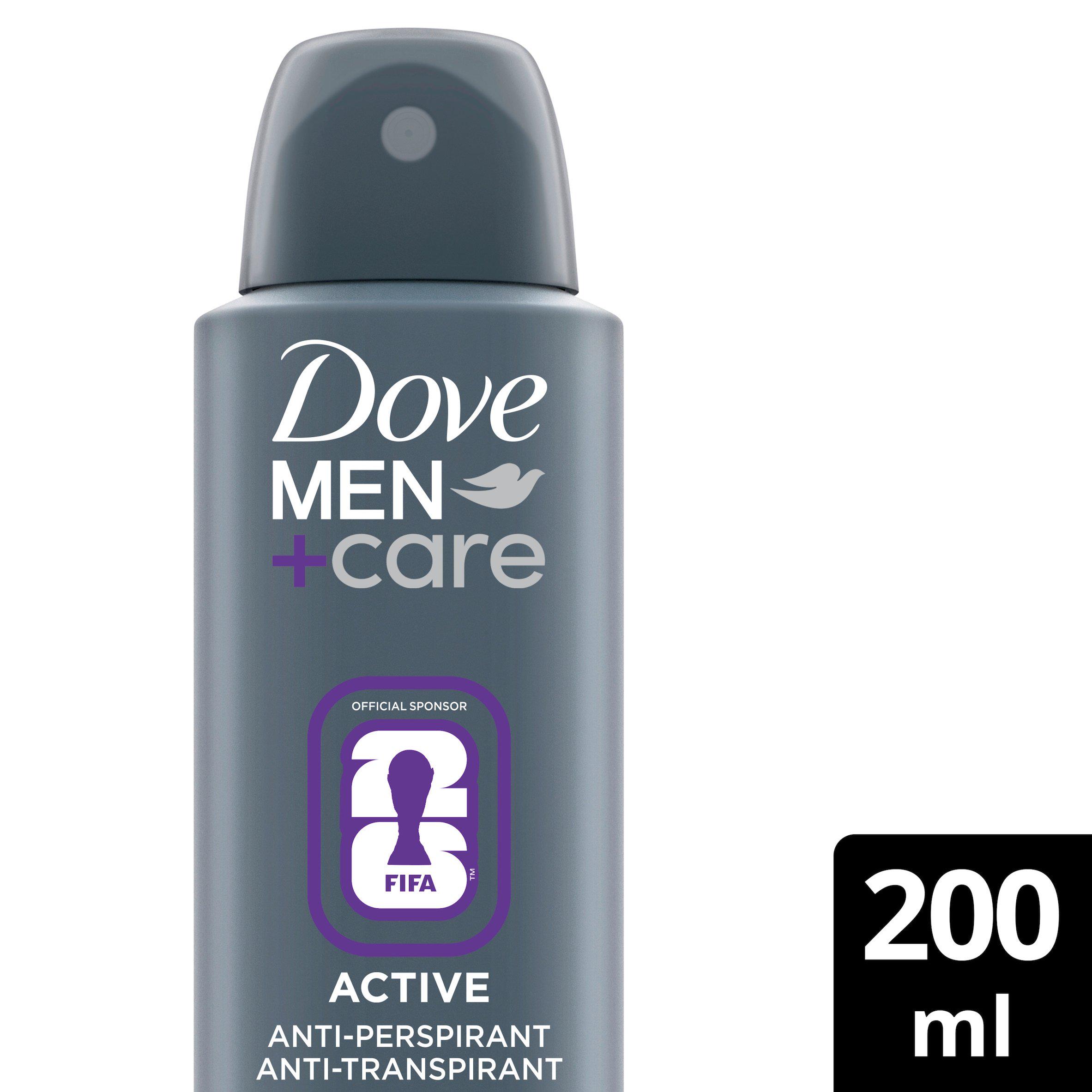 Dove Men+Care 200ml Active Antiperspirant Aerosol Deodorant Spray, FIFA Limited Collection