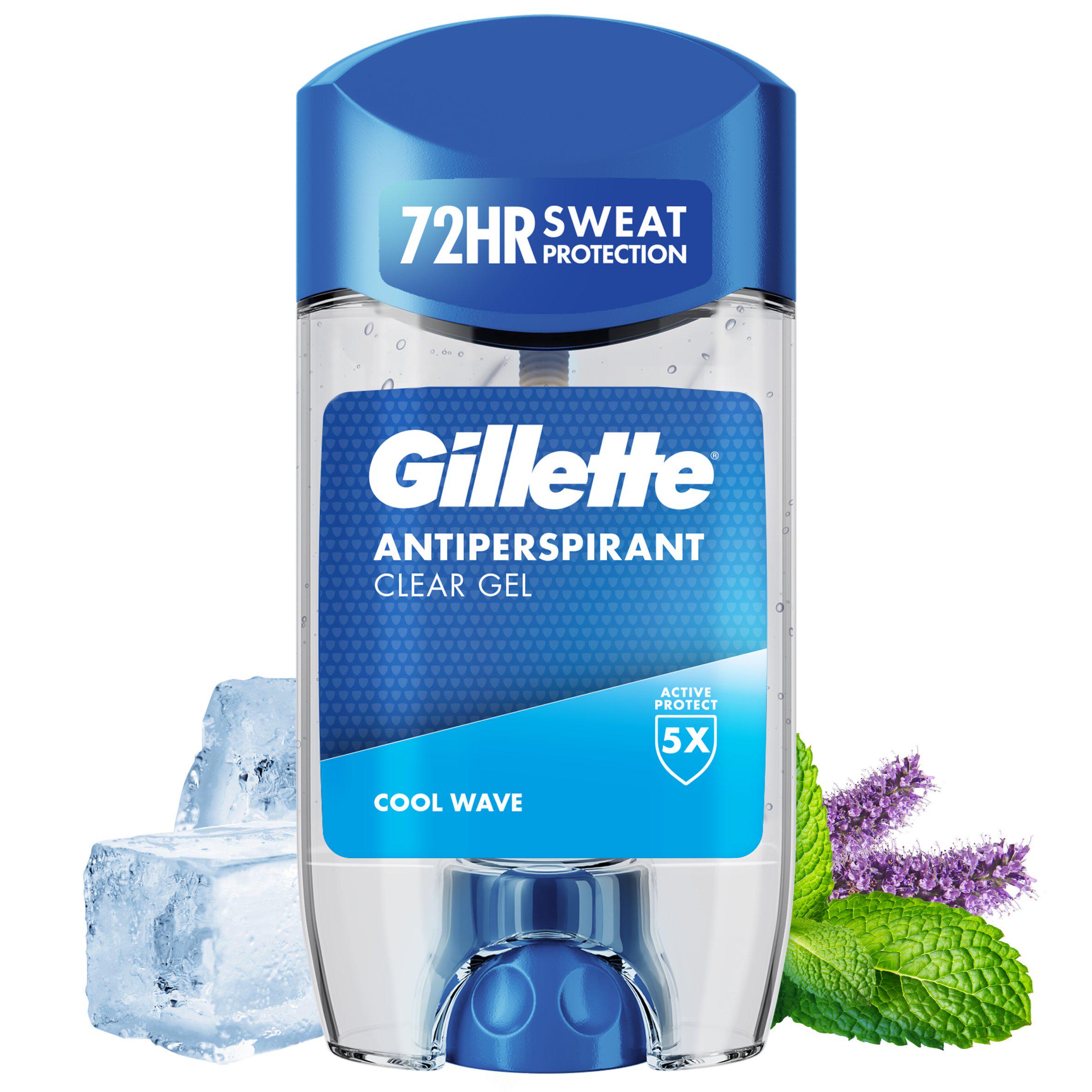 Gillette Clear Gel 70ml Cool Wave Antiperspirant Deodorant for Men