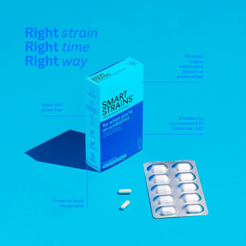 Smart Strains 20 x Probiotic When You are on Antibiotics & for Travel Capsules thumbnail 6