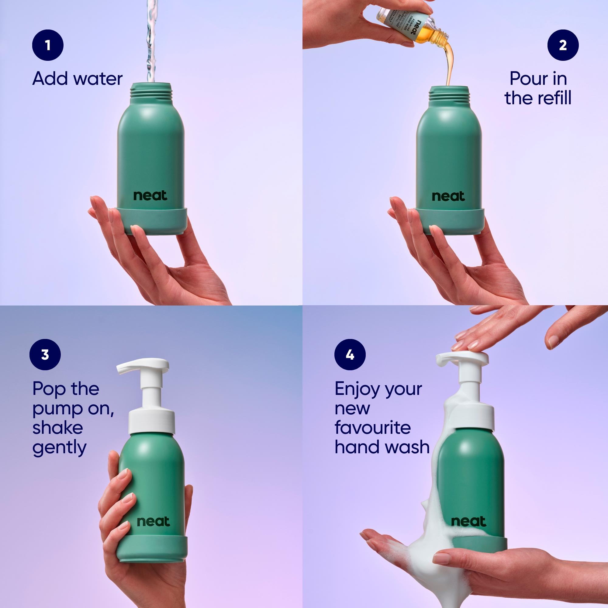 Neat. 300ml Sage Refillable Foaming Hand Wash Dispenser thumbnail 5