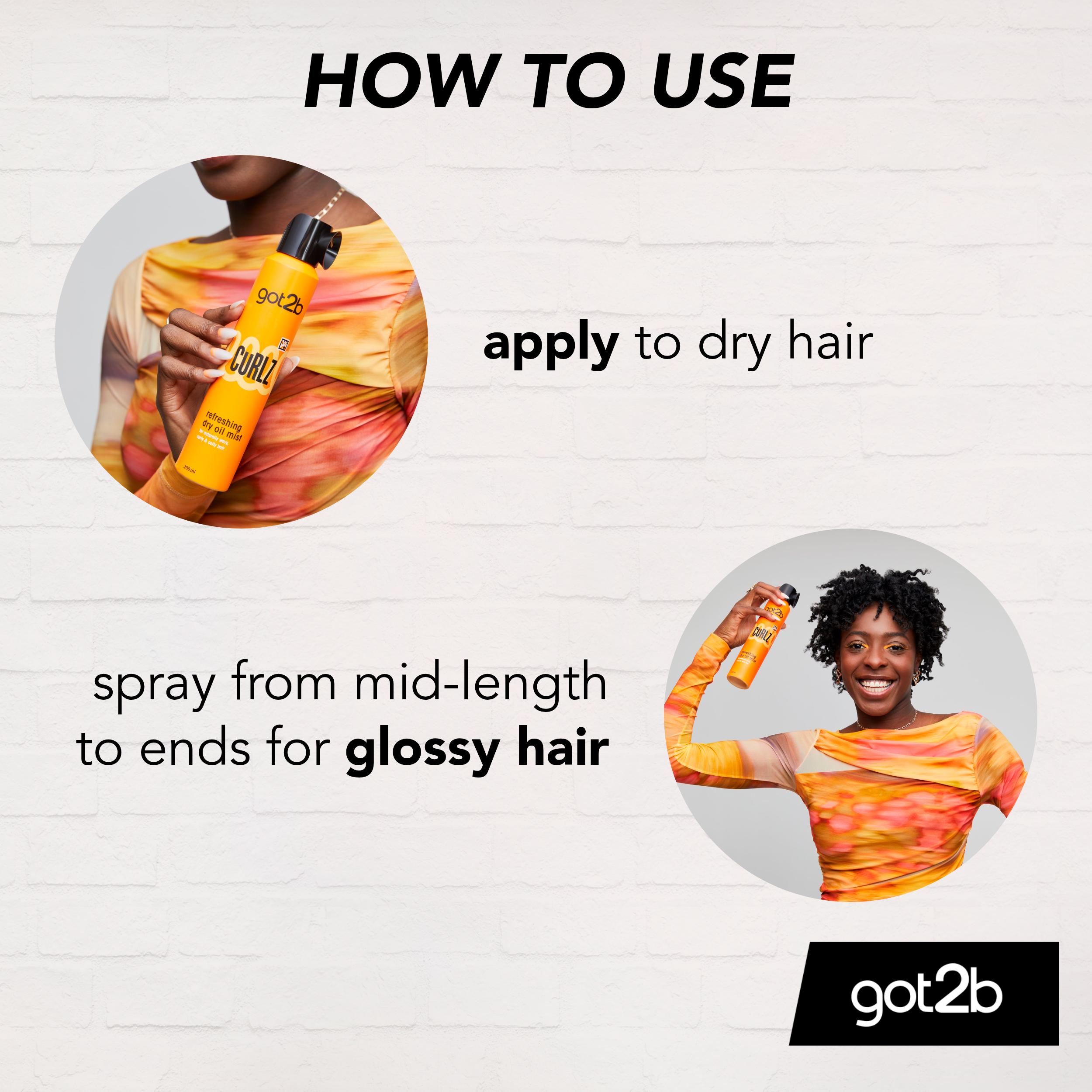 Schwarzkopf Got2b 200ml Curlz Refreshing Dry Oil Mist thumbnail 4