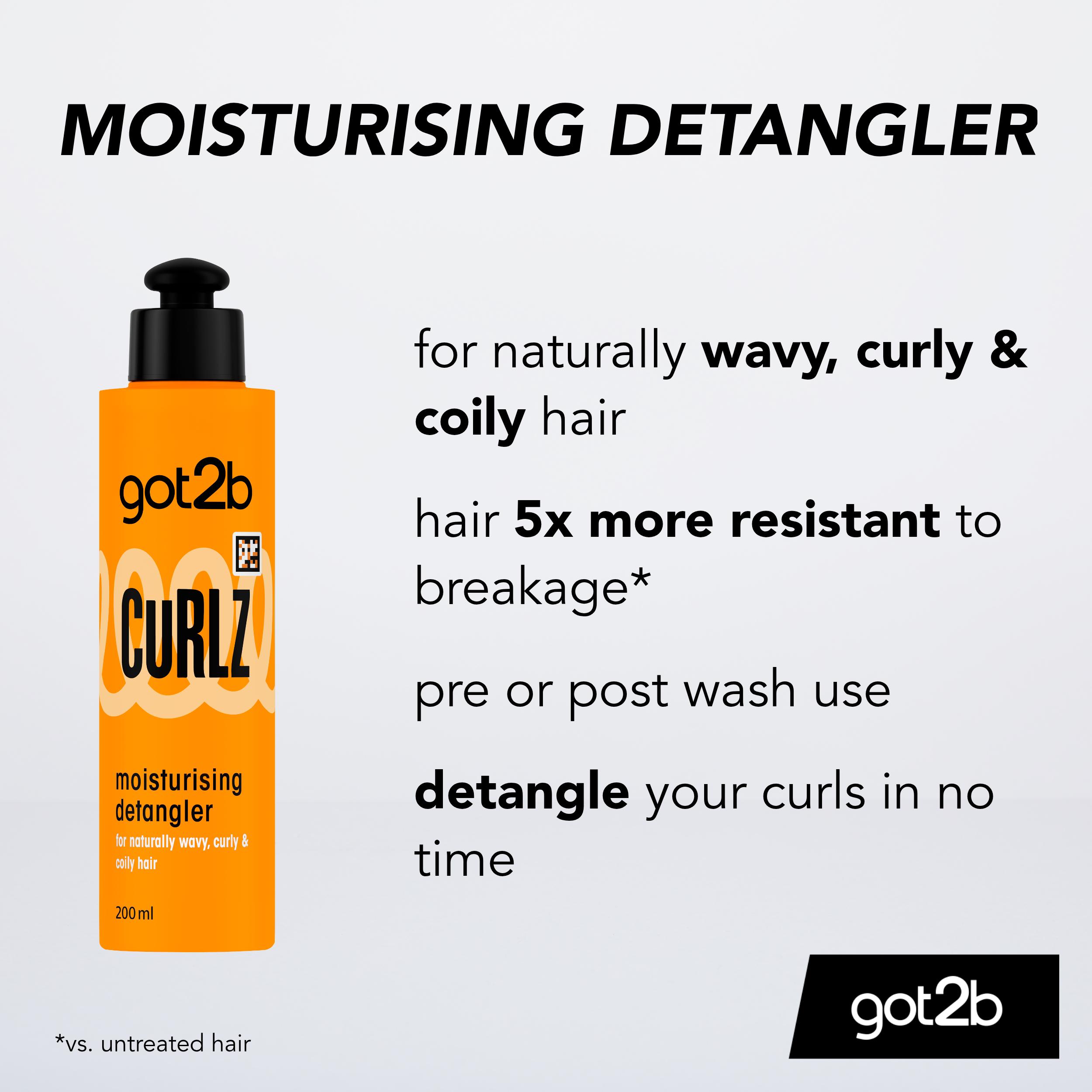 Schwarzkopf Got2b 200ml Curlz Moisturising Detangler thumbnail 3