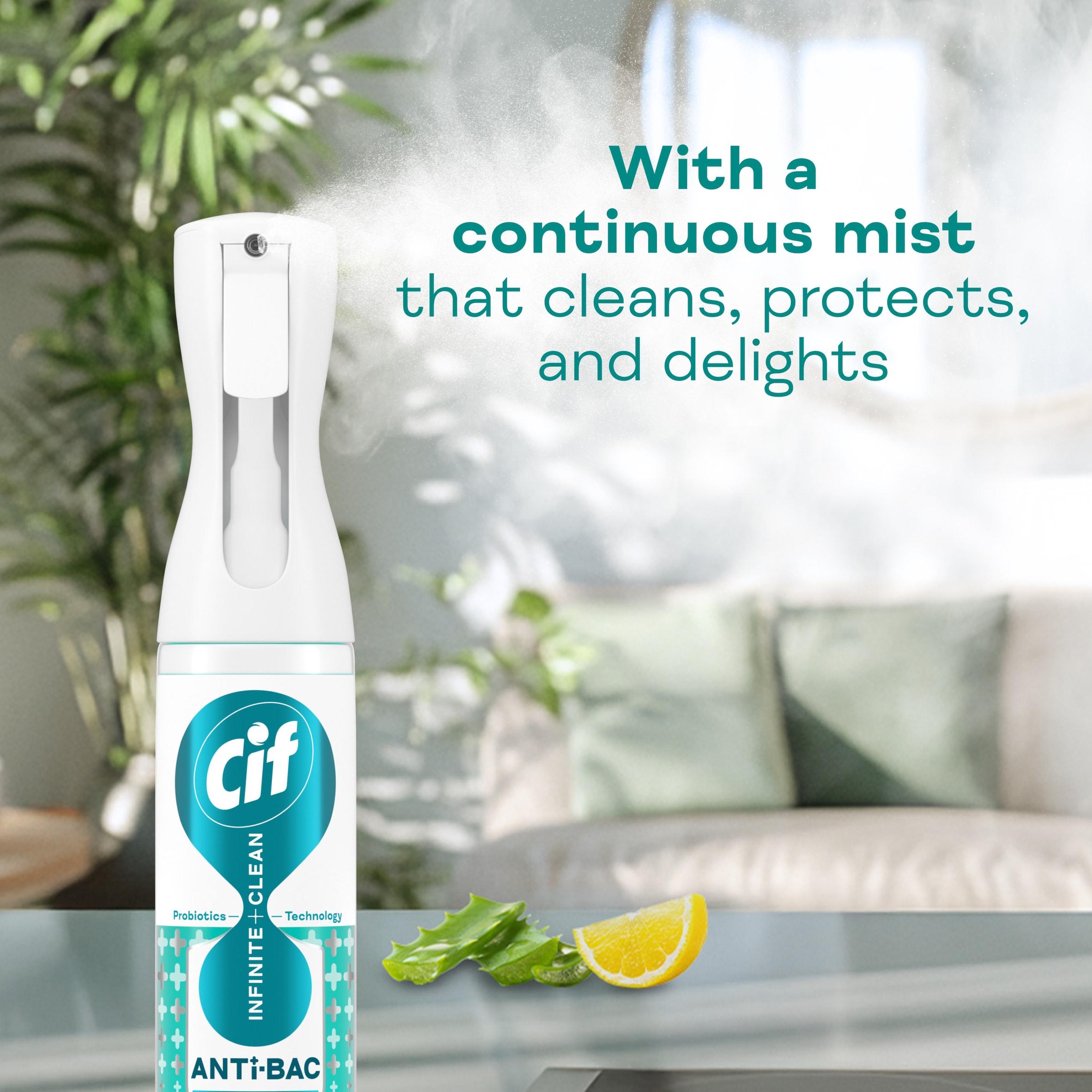 Cif 280ml Infinite Clean Antibacterial Cleaner Refill Lemon & Aloe Vera thumbnail 3