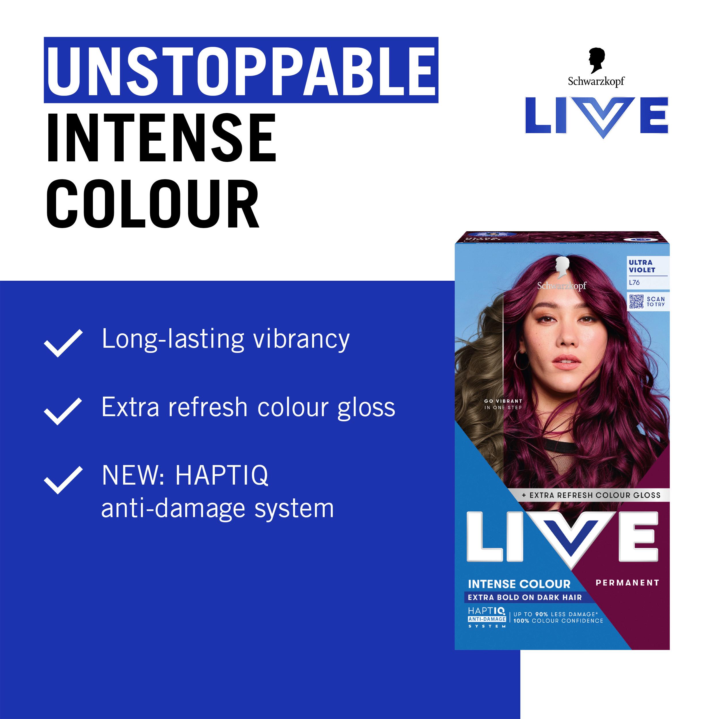 Schwarzkopf L76 Ultra Violet Live Intense Colour Permanent Hair Dye thumbnail 3