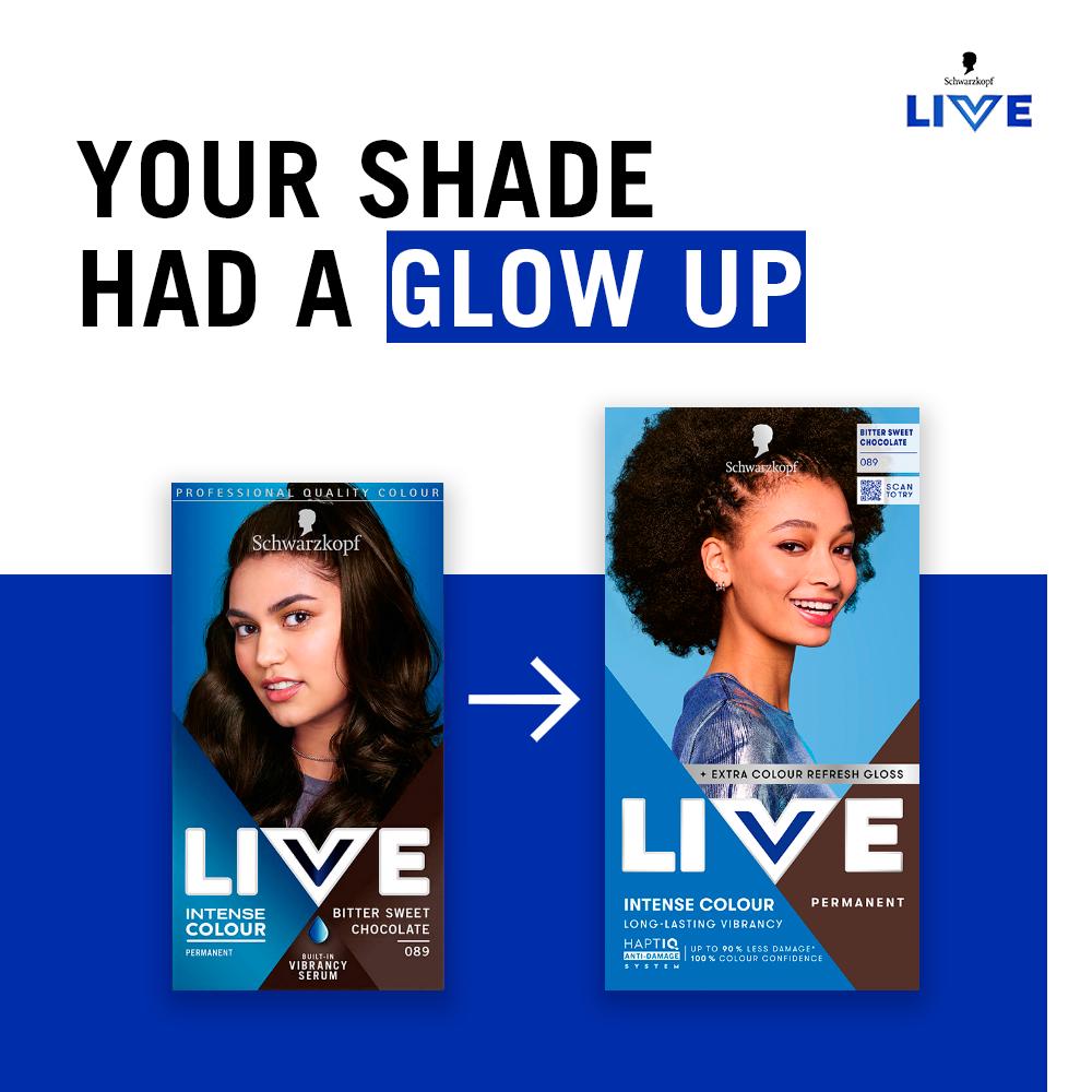 Schwarzkopf Live Intense Colour 089 Bitter Sweet Chocolate Permanent Hair Dye thumbnail 2