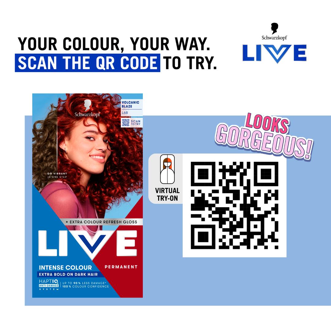 Schwarzkopf Live Intense Colour L68 Volcanic Blaze Permanent Hair Dye thumbnail 4