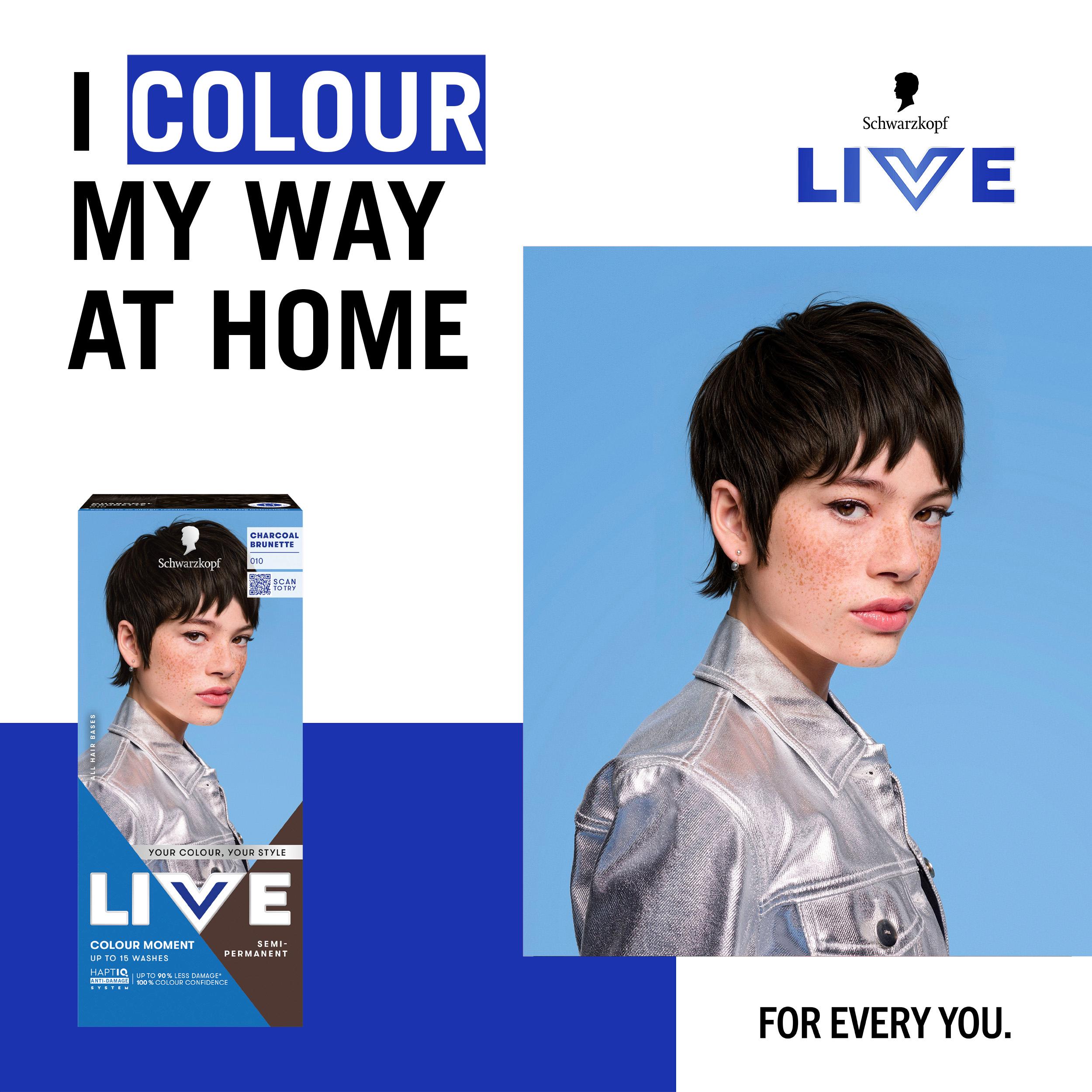 Schwarzkopf Live Colour Moment 10 Charcoal Brunette Semi Permanent Hair Dye thumbnail 2