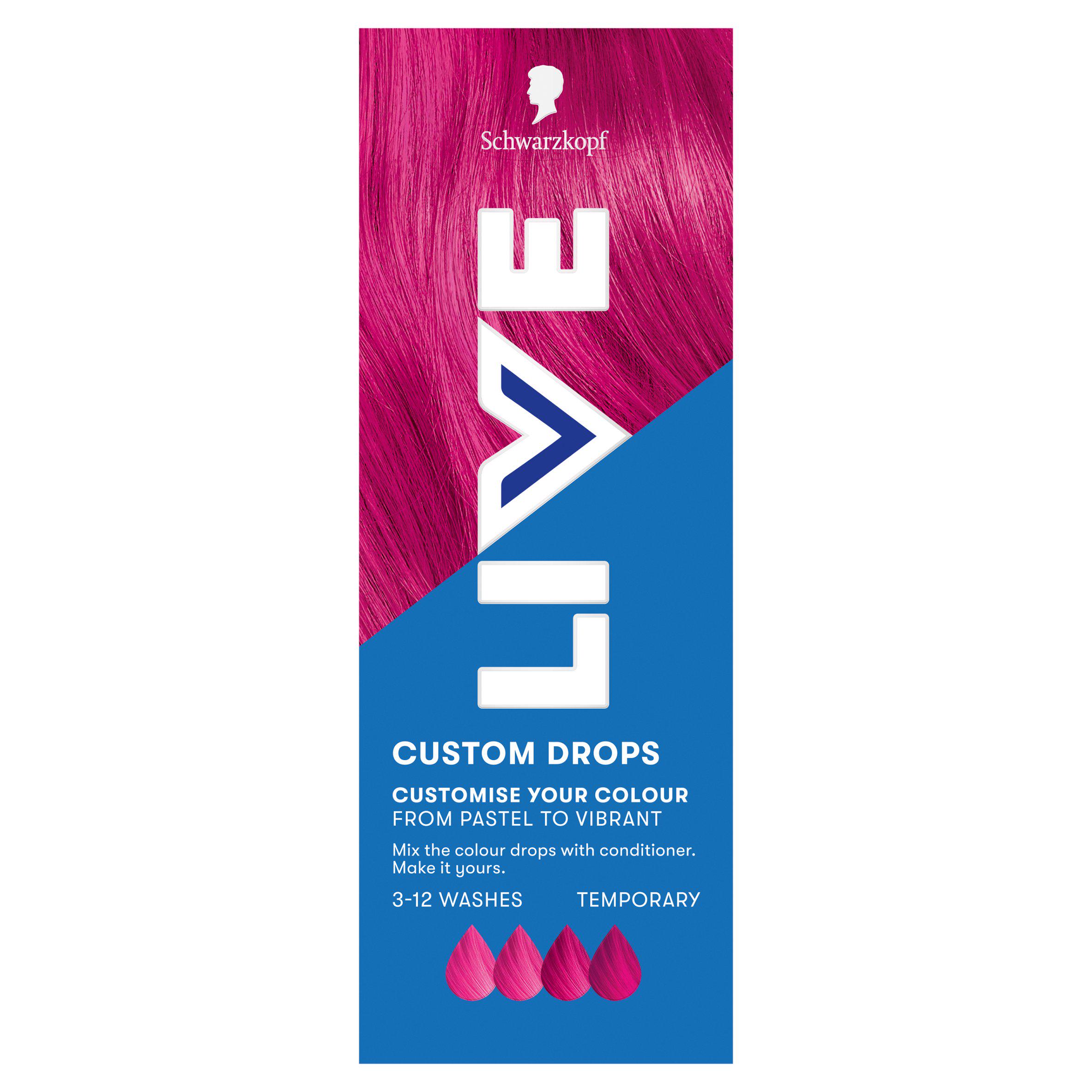 Schwarzkopf Petal Pink Live Custom Drops Temporary Hair Dye