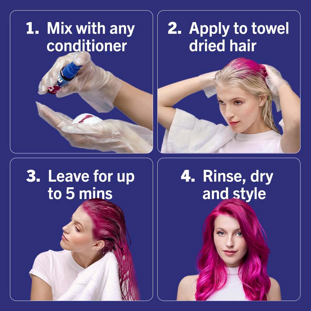 Schwarzkopf Petal Pink Live Custom Drops Temporary Hair Dye thumbnail 4