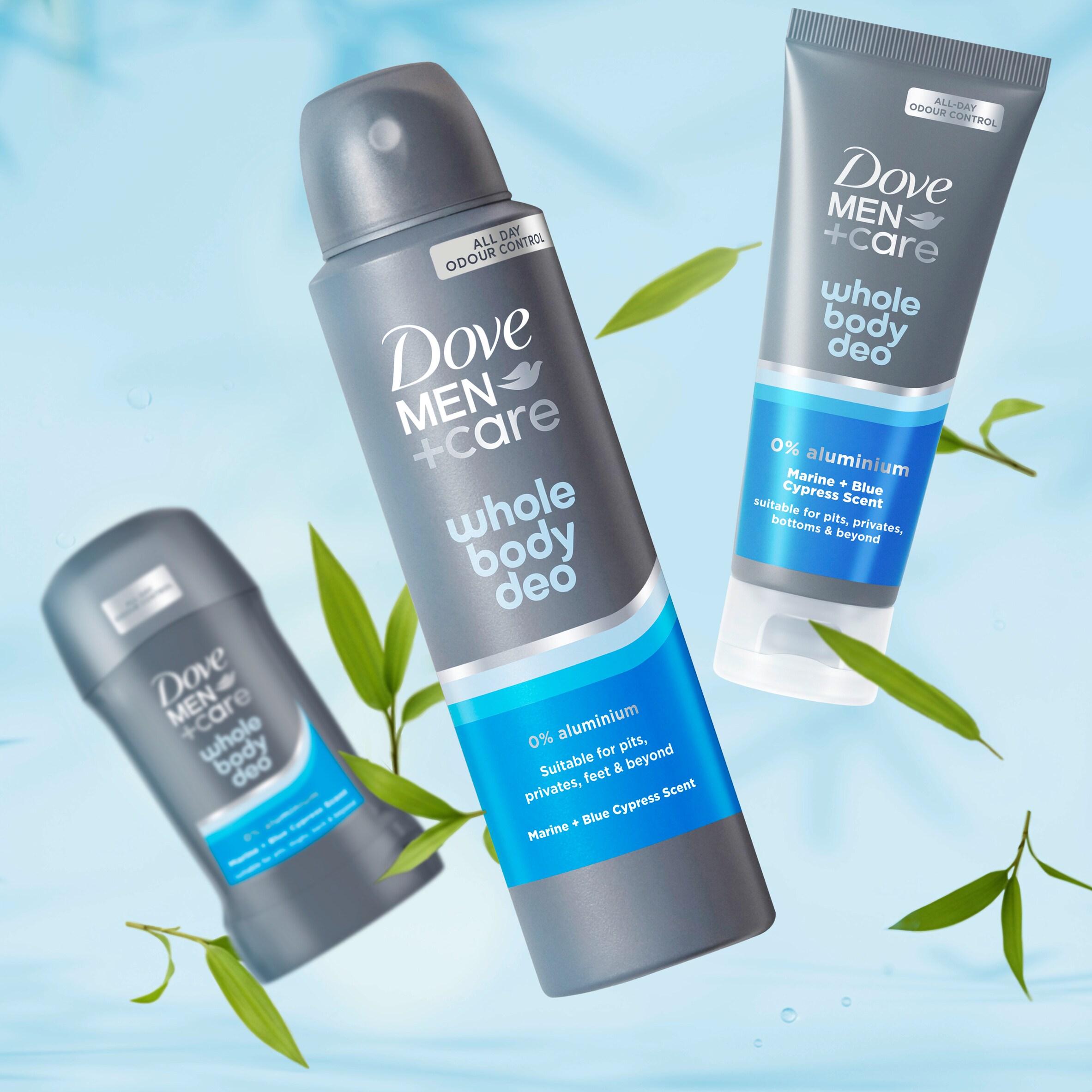 Dove Men+Care 50ml Marine & Blue Cypress Whole Body Deodorant Stick thumbnail 5