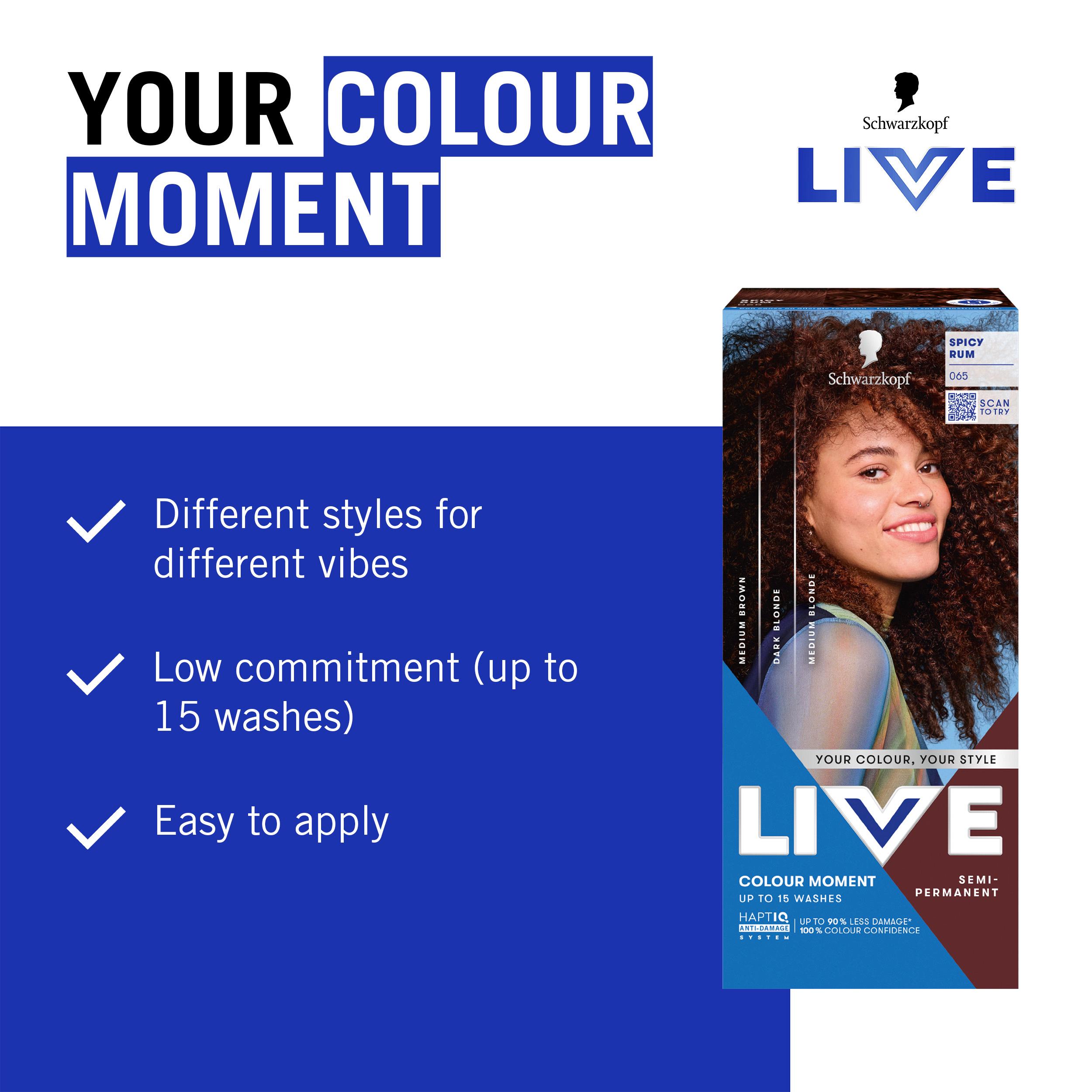Schwarzkopf Live Colour Moment 065 Spicy Rum Semi Permanent Hair Dye thumbnail 2