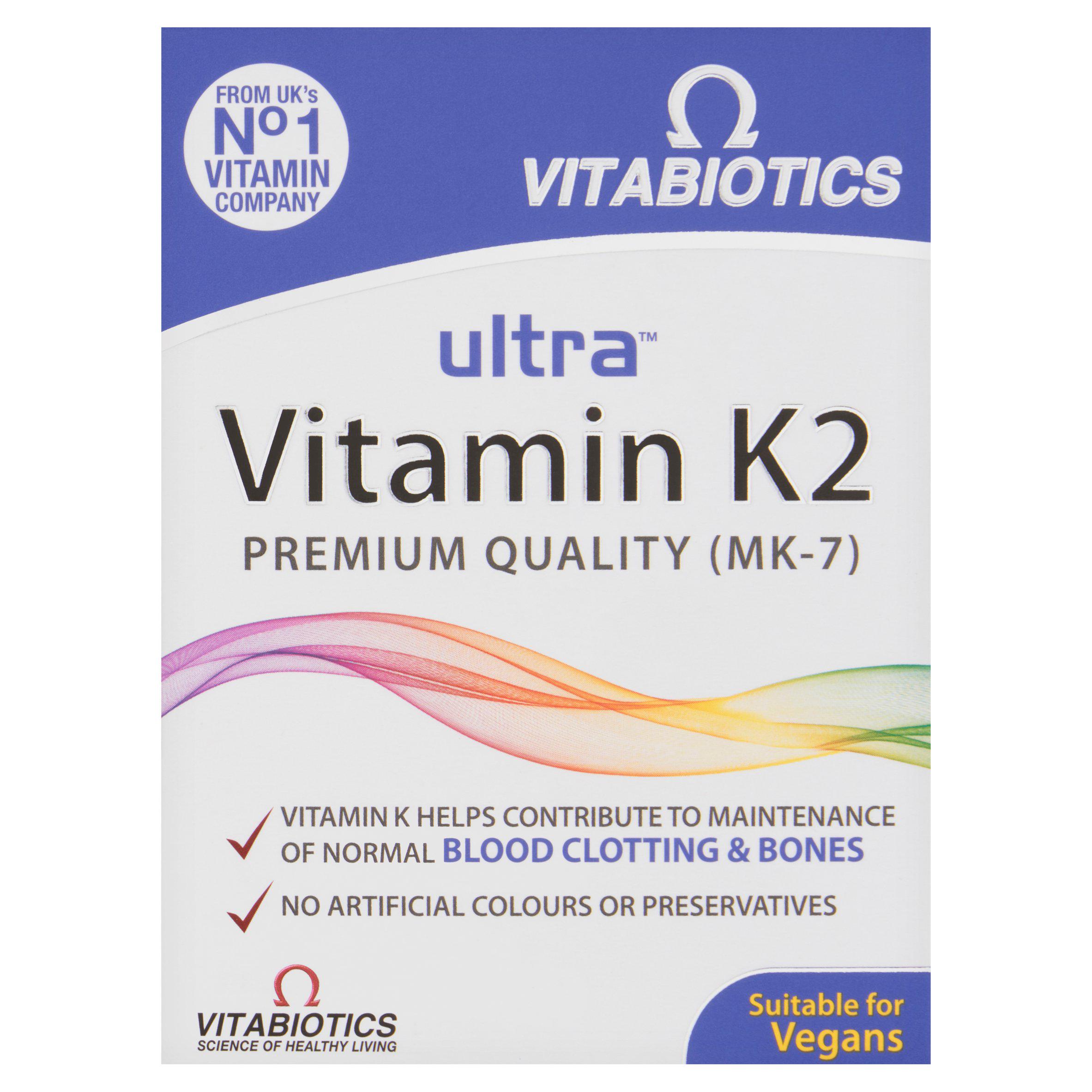Vitabiotics Ultra 60 x Vitamin K2 Tablets