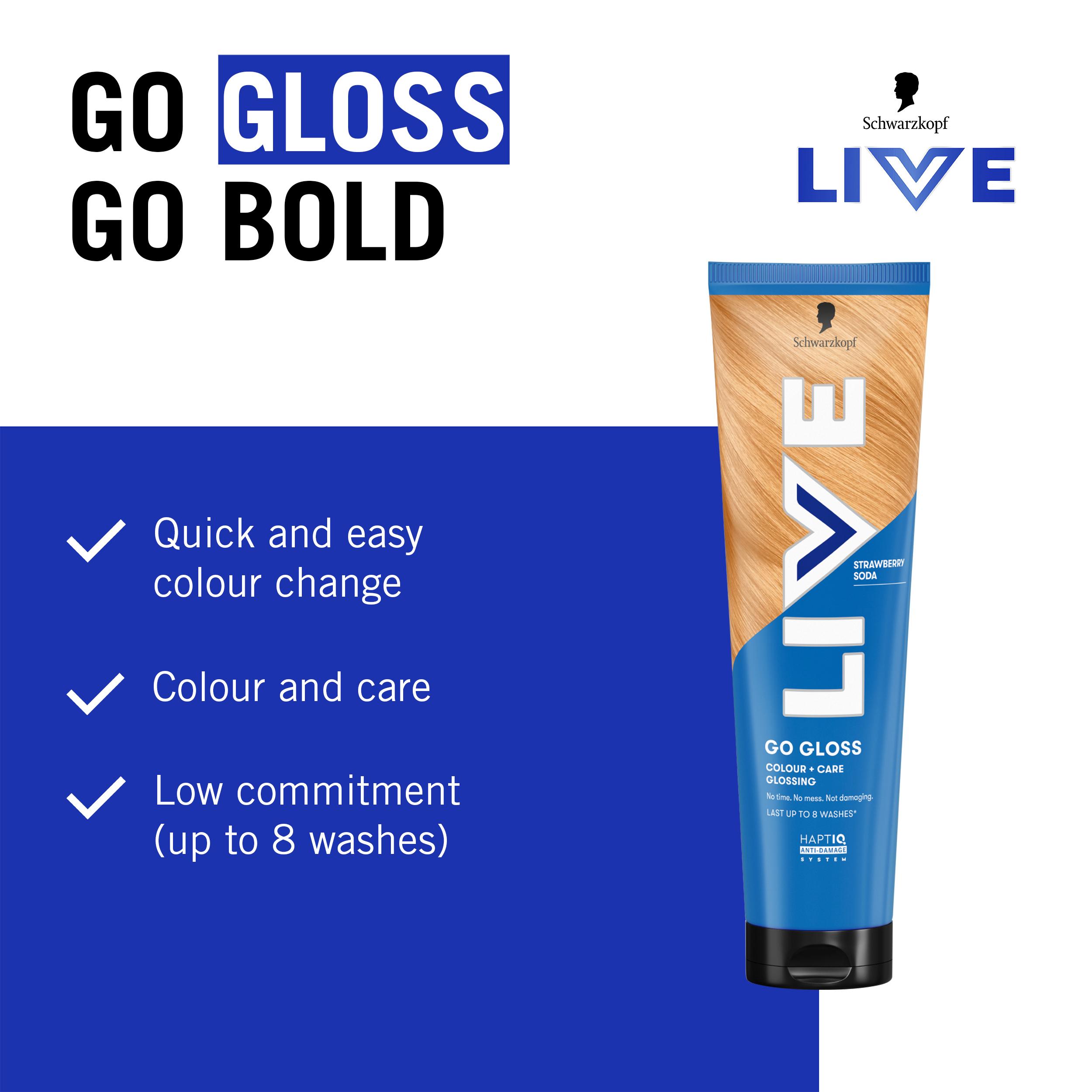 Schwarzkopf Live Go Gloss Strawberry Soda Colour & Shine Hair Gloss thumbnail 2