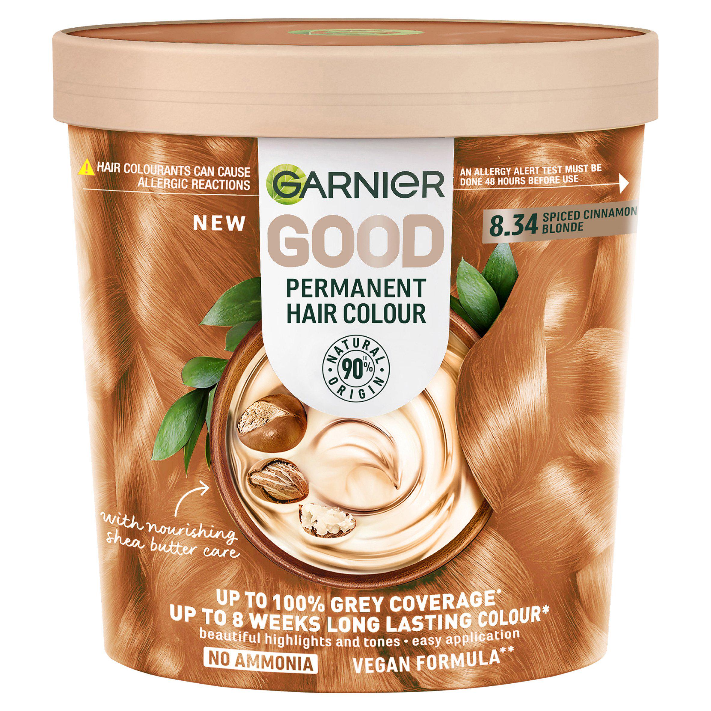 Garnier GOOD Permanent Hair Dye (Shade: 8.34 Spicy Cinnamon Blonde)