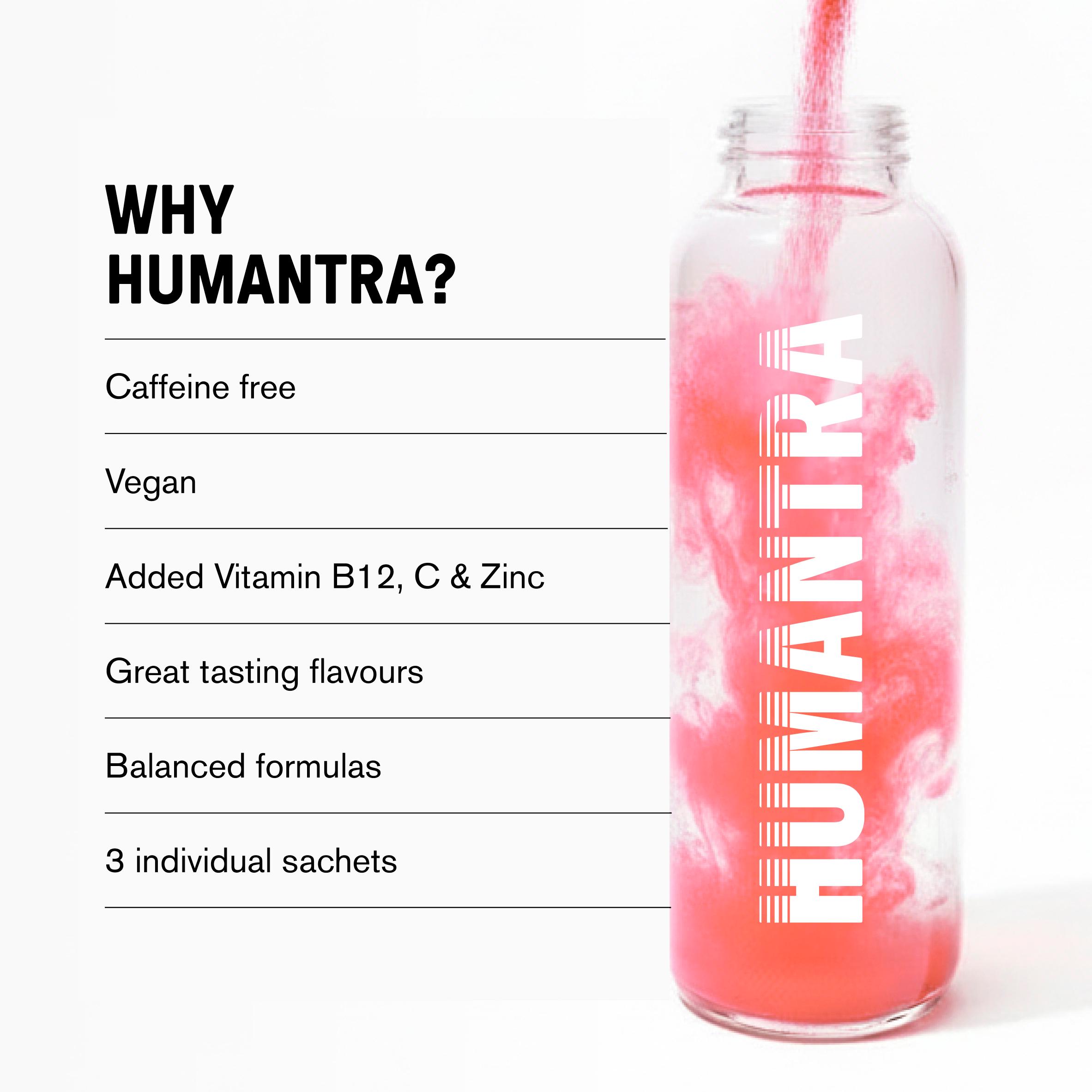 Humantra 3 x 3.6g Berry Pomegranate Zero Sugar Electrolyte Drink Sachets thumbnail 3