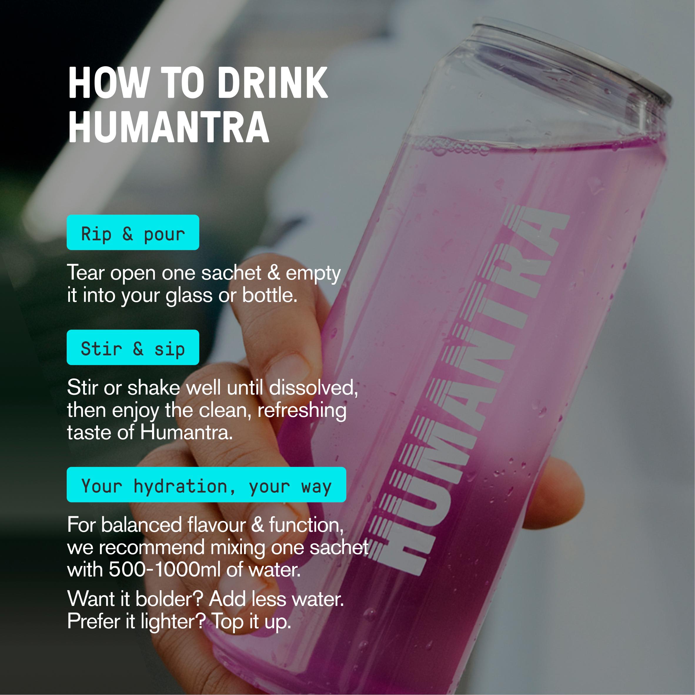 Humantra 6 x 3.9g Lychee Zero Sugar Electrolyte Drink Sachets thumbnail 4