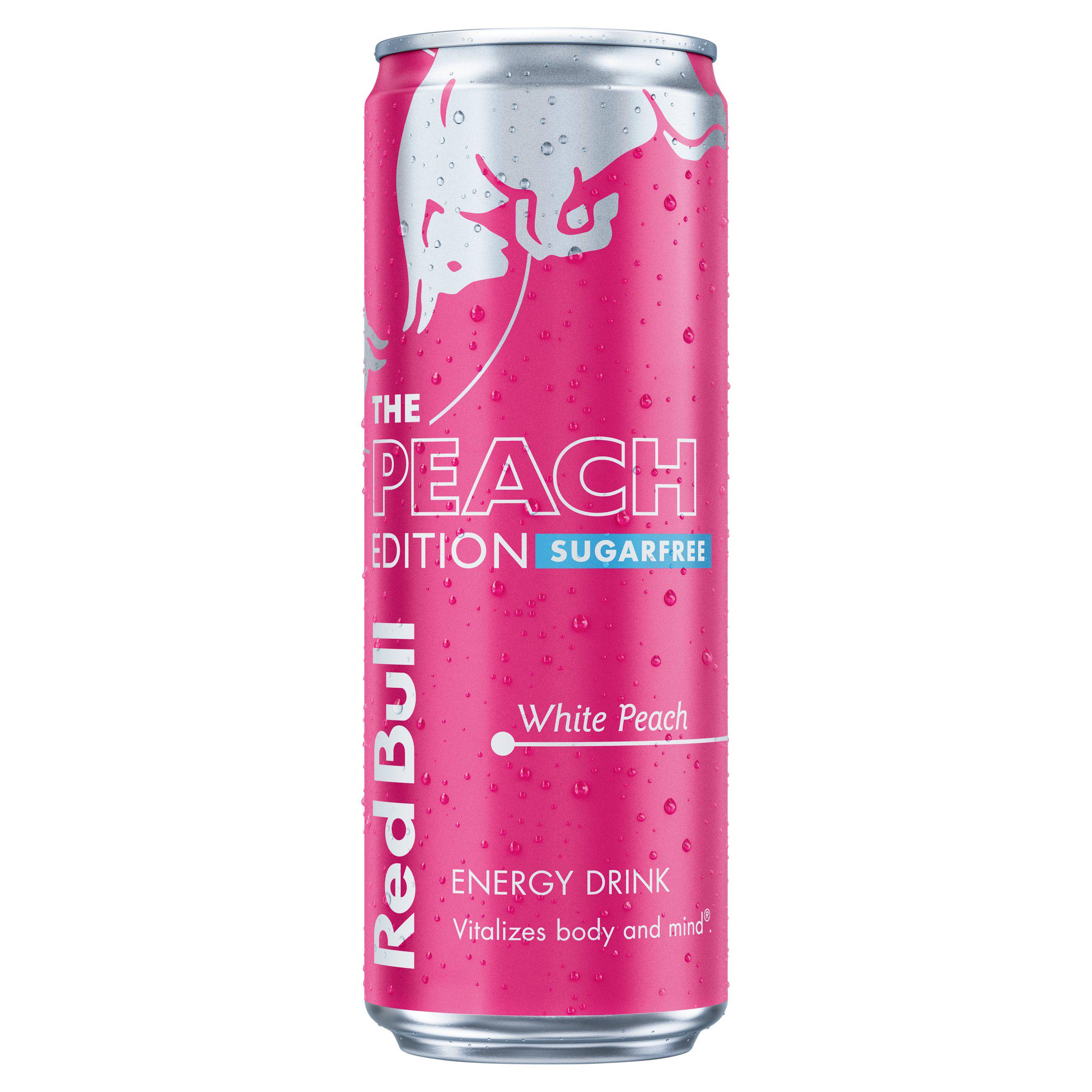 Red Bull Energy Drink Sugar Free, White Peach Edition 473ml