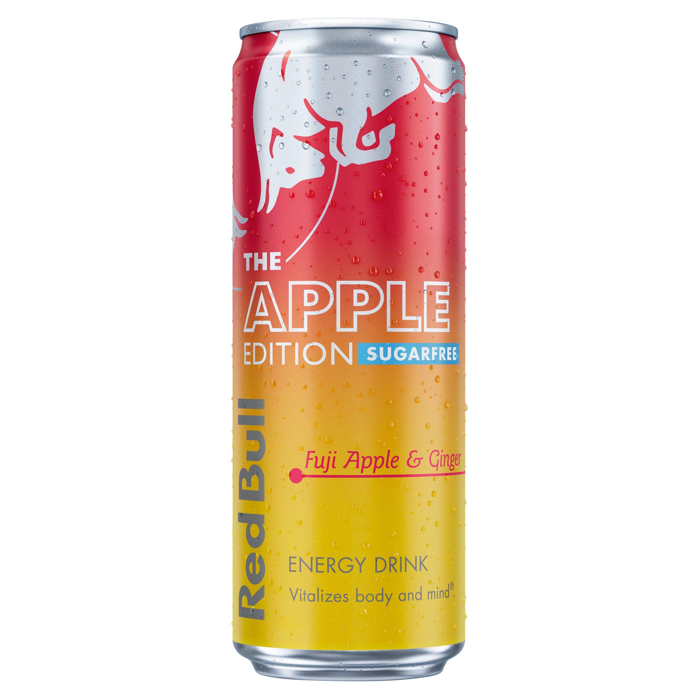 Red Bull Energy Drink Sugar Free Fuji Apple & Ginger, Winter Edition 473ml