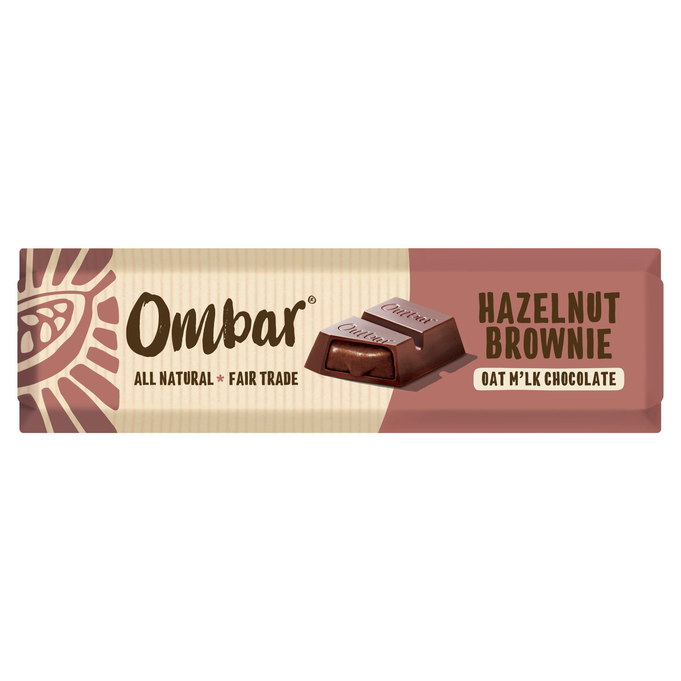 Ombar 42g Hazelnut Brownie Oat Milk Chocolate Bar
